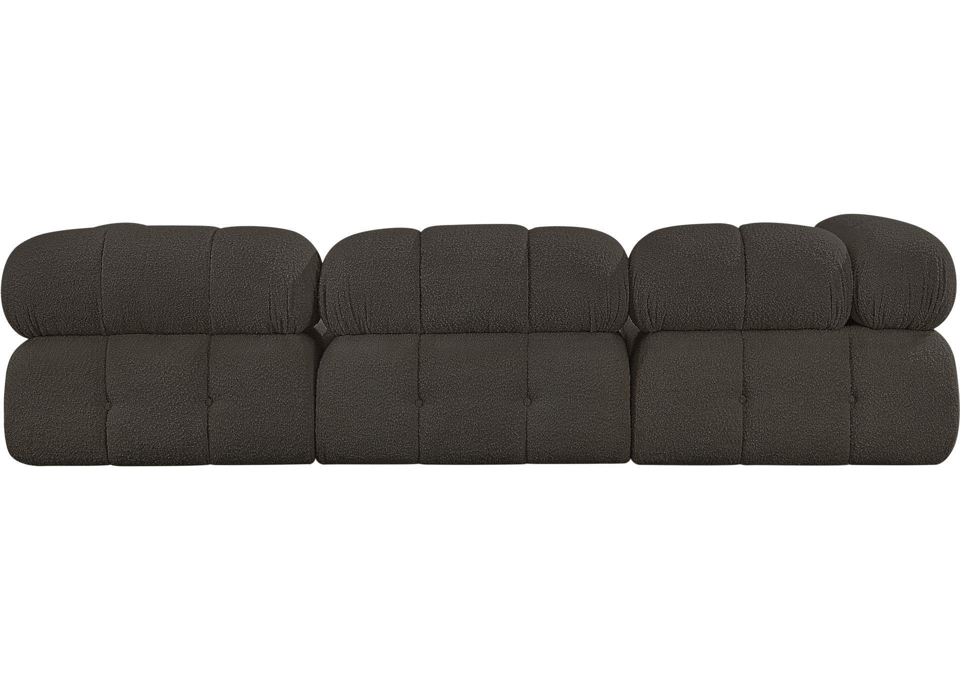 Ames Brown Boucle Fabric Modular Sectional,Meridian Furniture