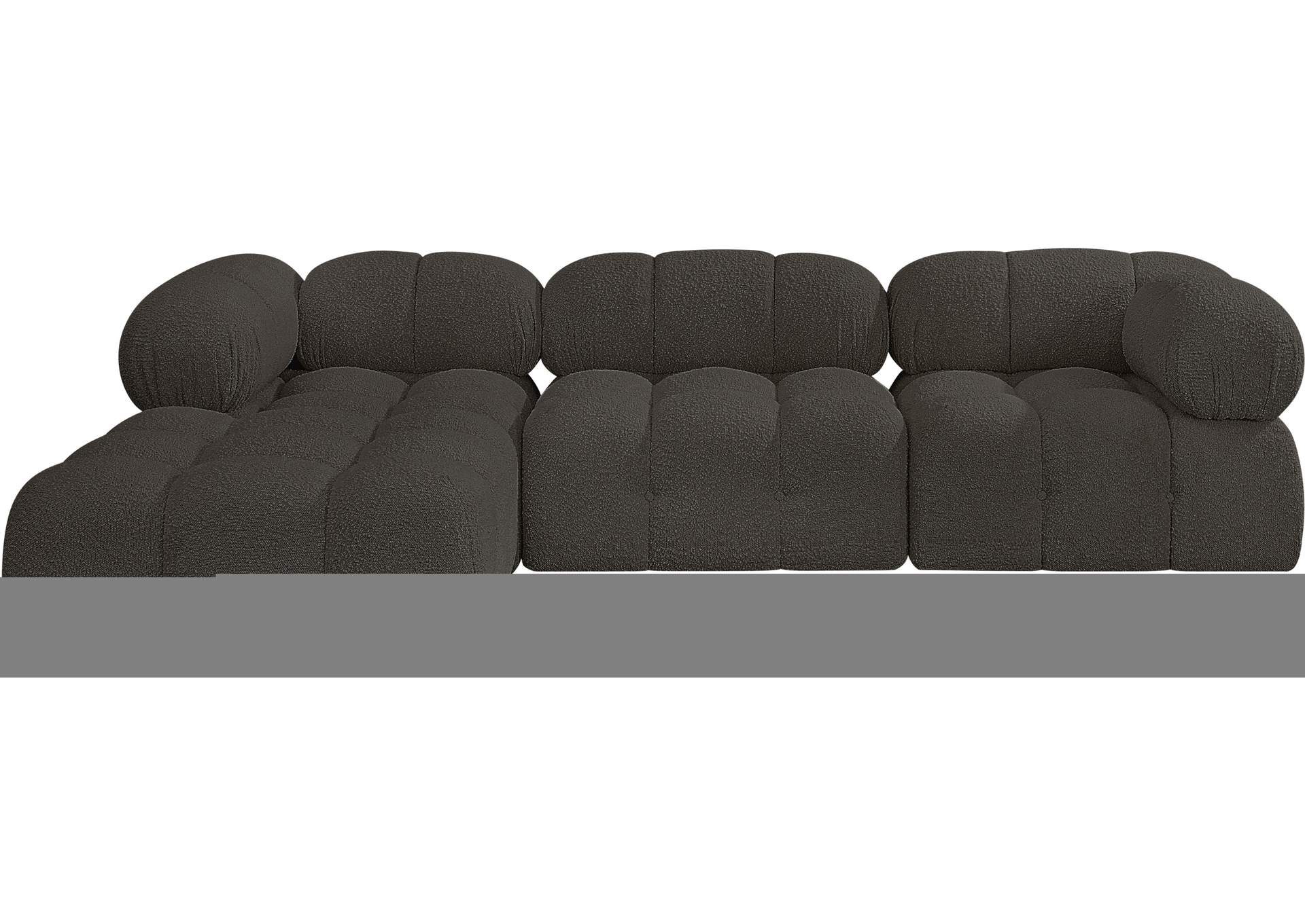 Ames Brown Boucle Fabric Modular Sectional,Meridian Furniture