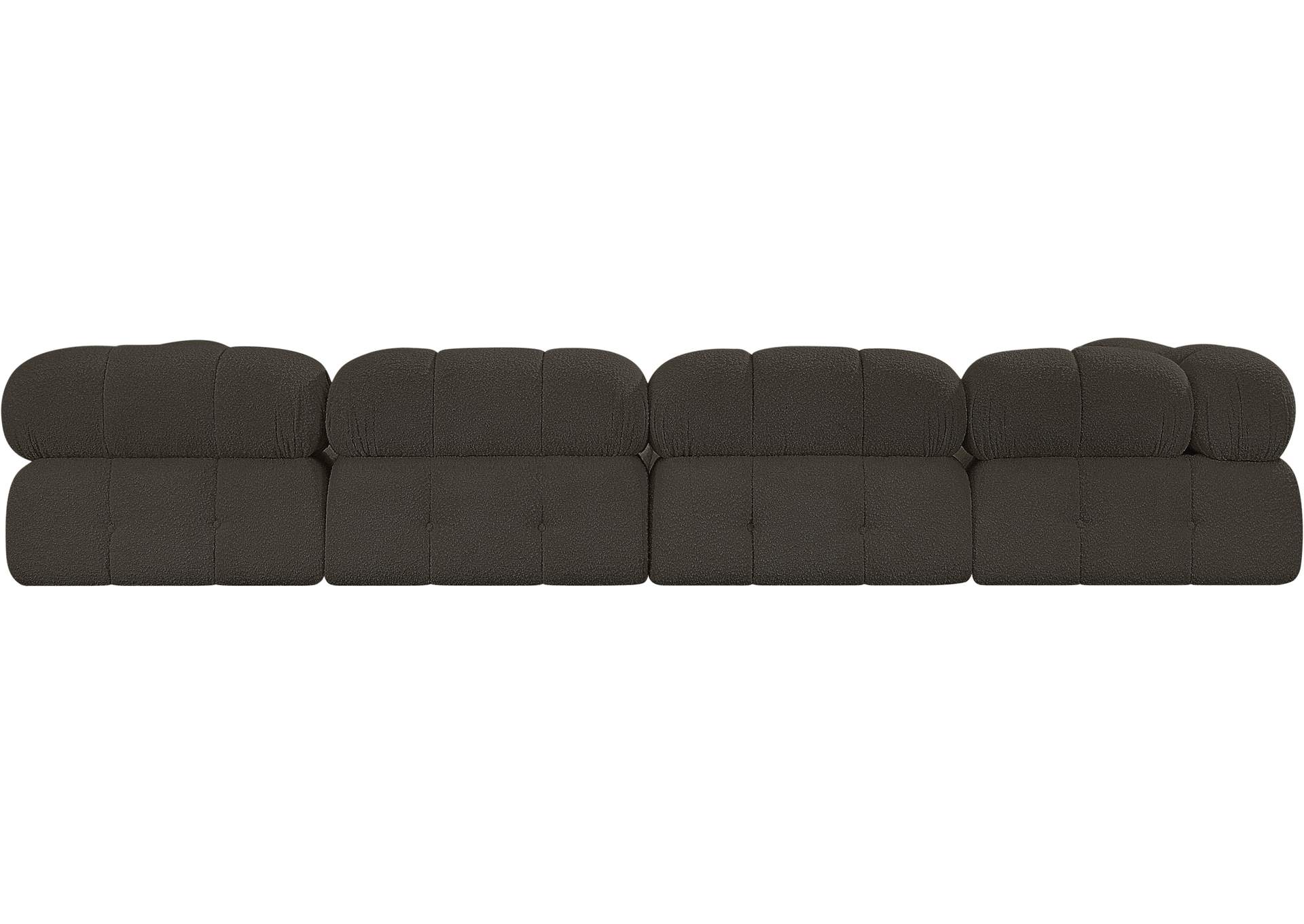 Ames Brown Boucle Fabric Modular Sectional,Meridian Furniture