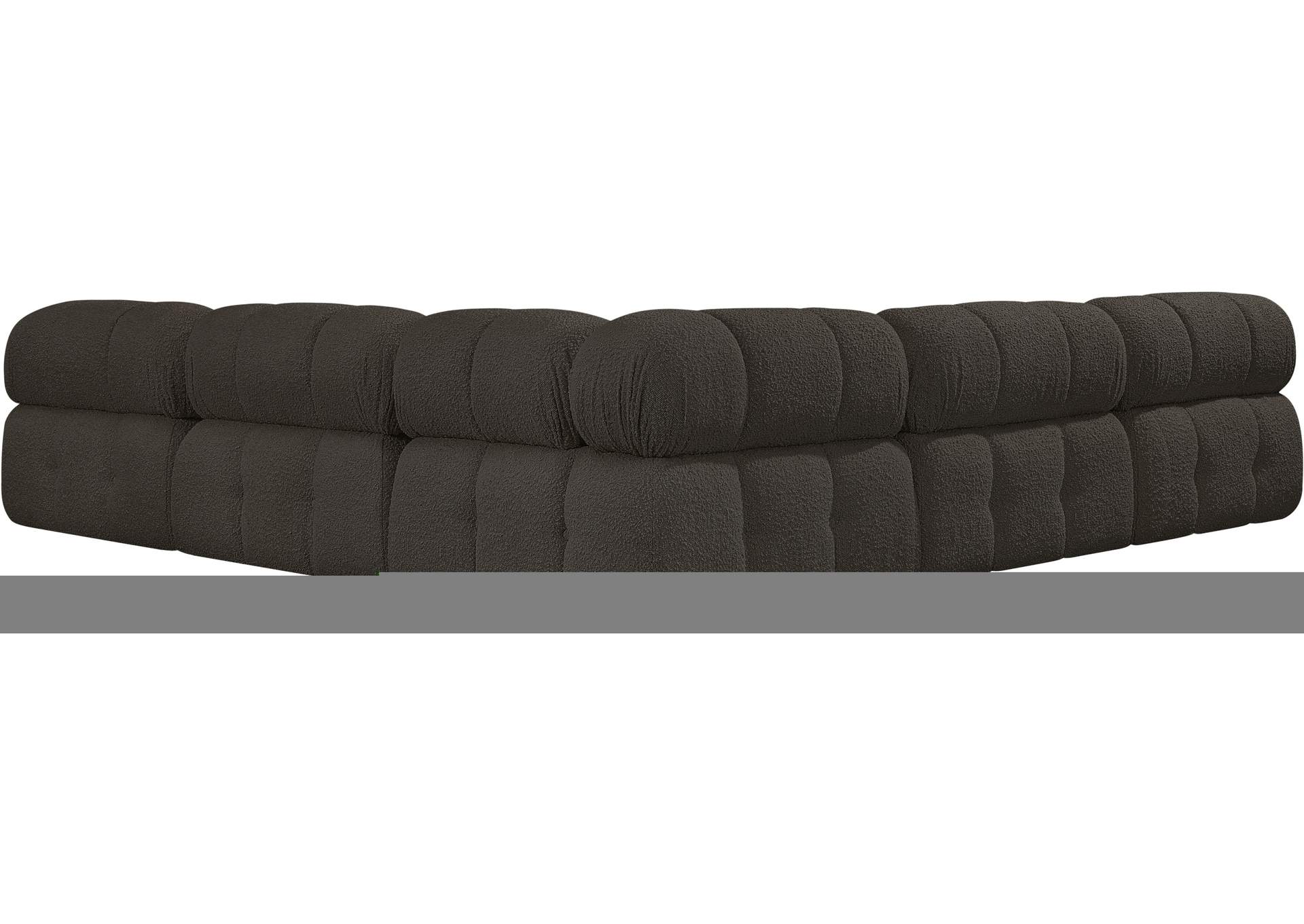 Ames Brown Boucle Fabric Modular Sectional,Meridian Furniture