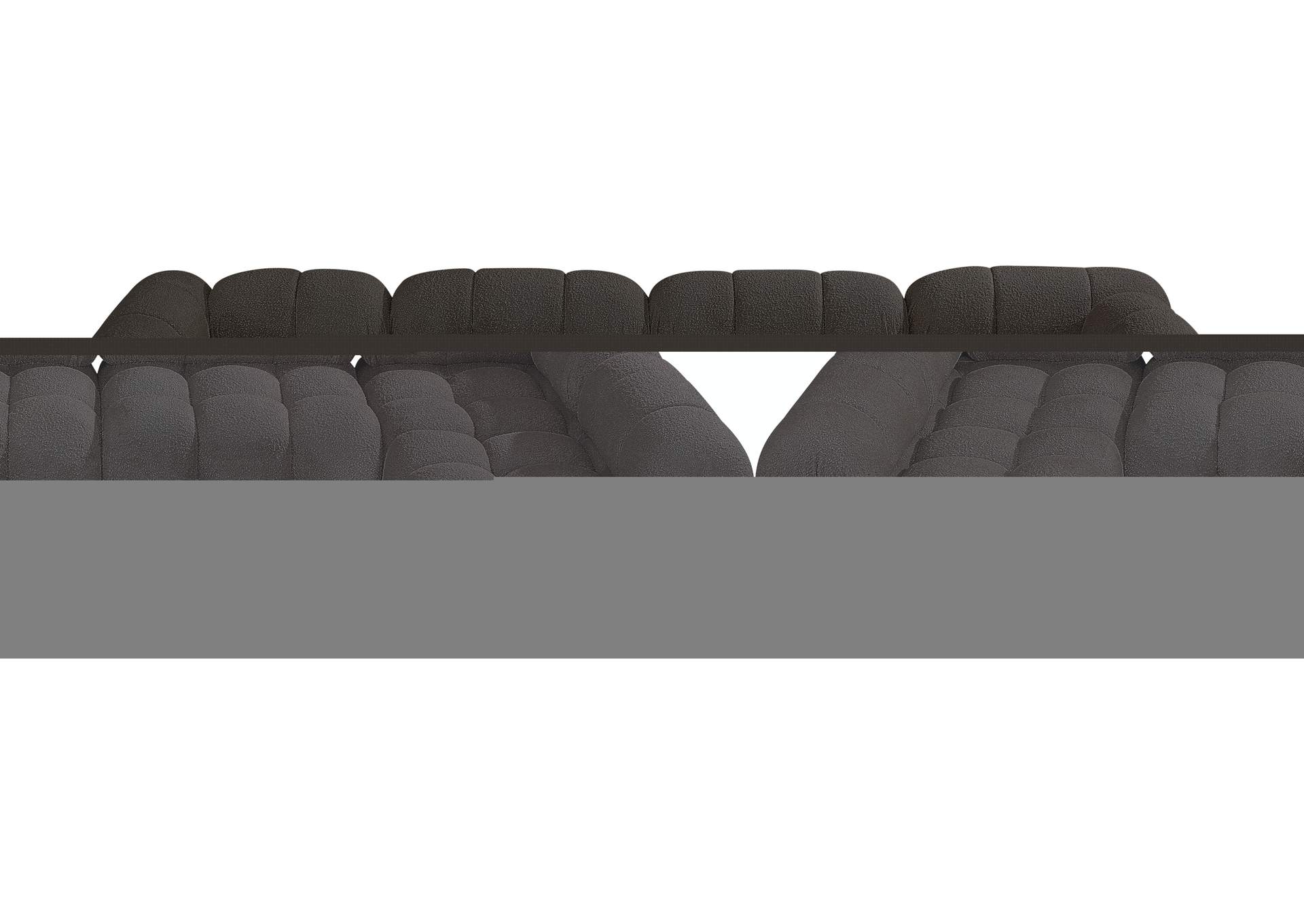 Ames Brown Boucle Fabric Modular Sectional,Meridian Furniture