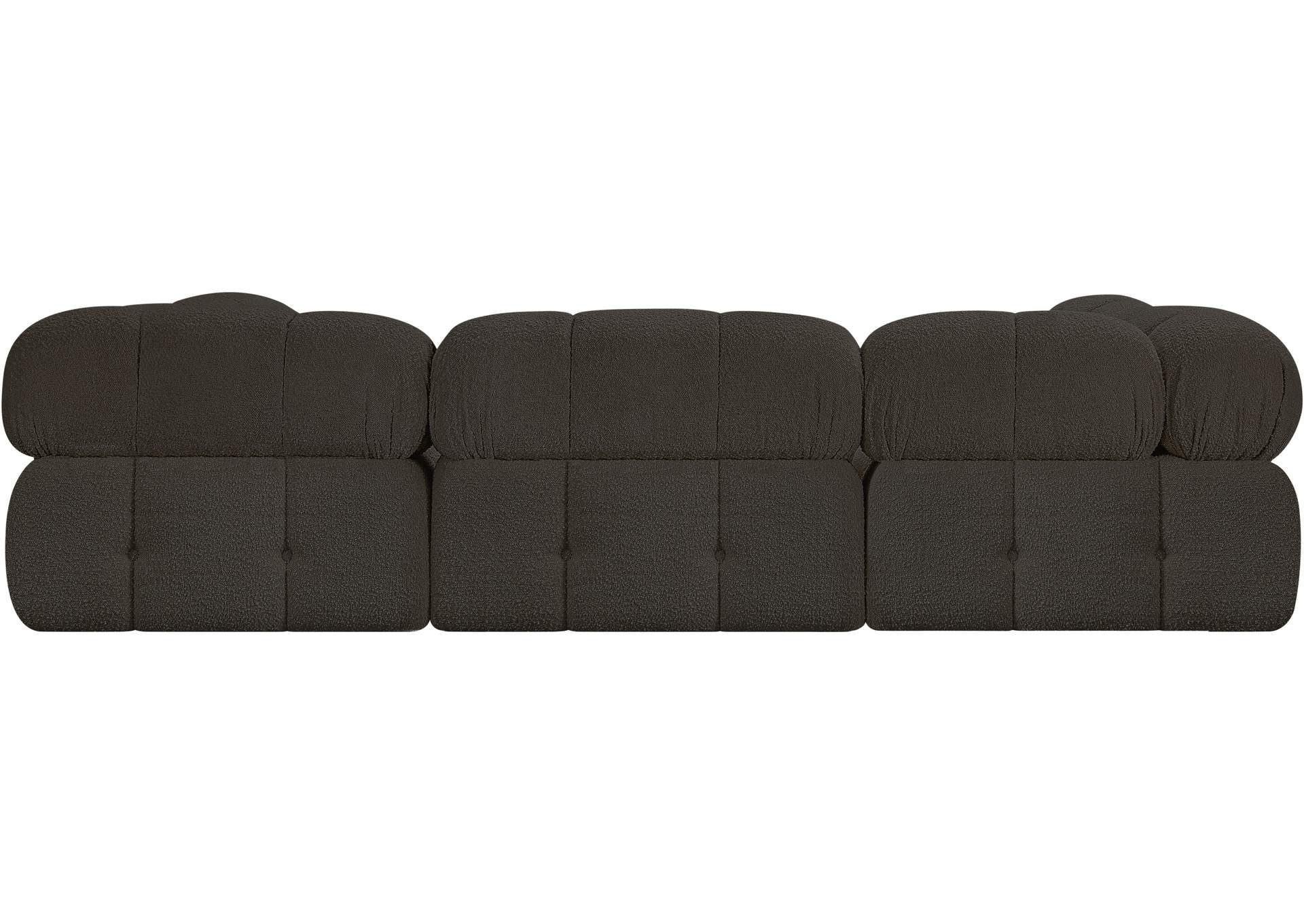 Ames Brown Boucle Fabric Modular Sectional,Meridian Furniture