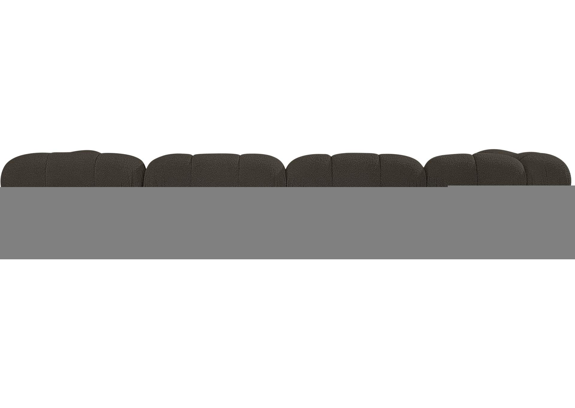 Ames Brown Boucle Fabric Modular Sectional,Meridian Furniture