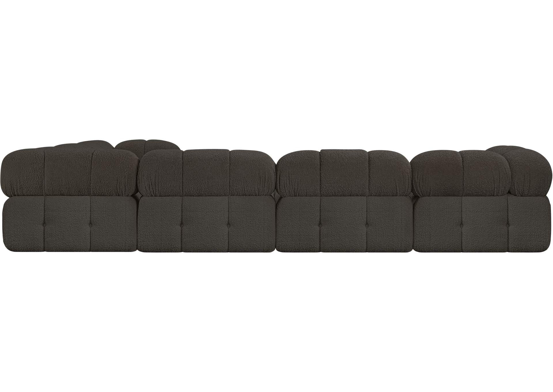 Ames Brown Boucle Fabric Modular Sectional,Meridian Furniture