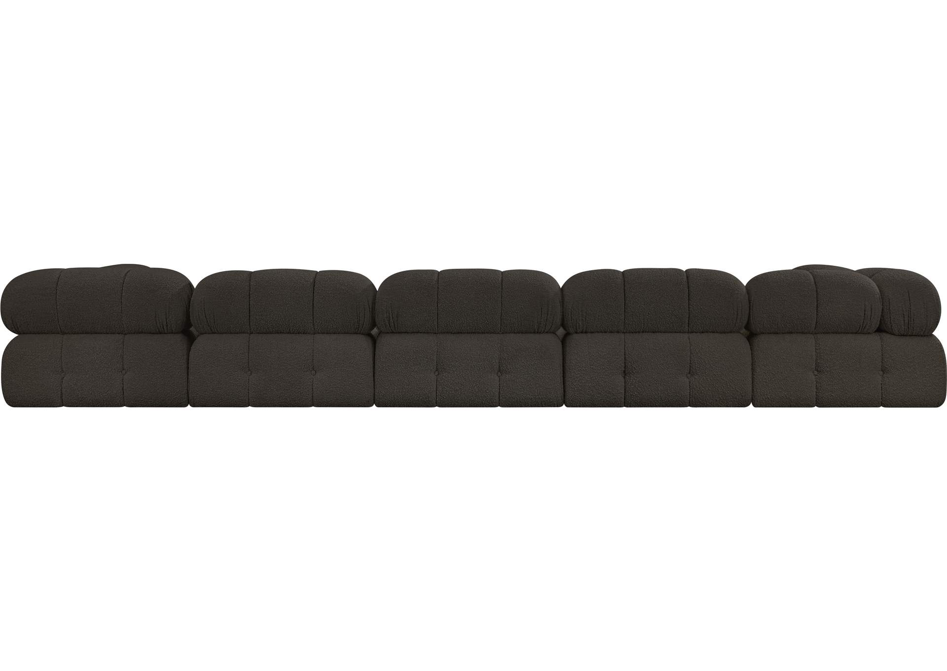 Ames Brown Boucle Fabric Modular Sectional,Meridian Furniture