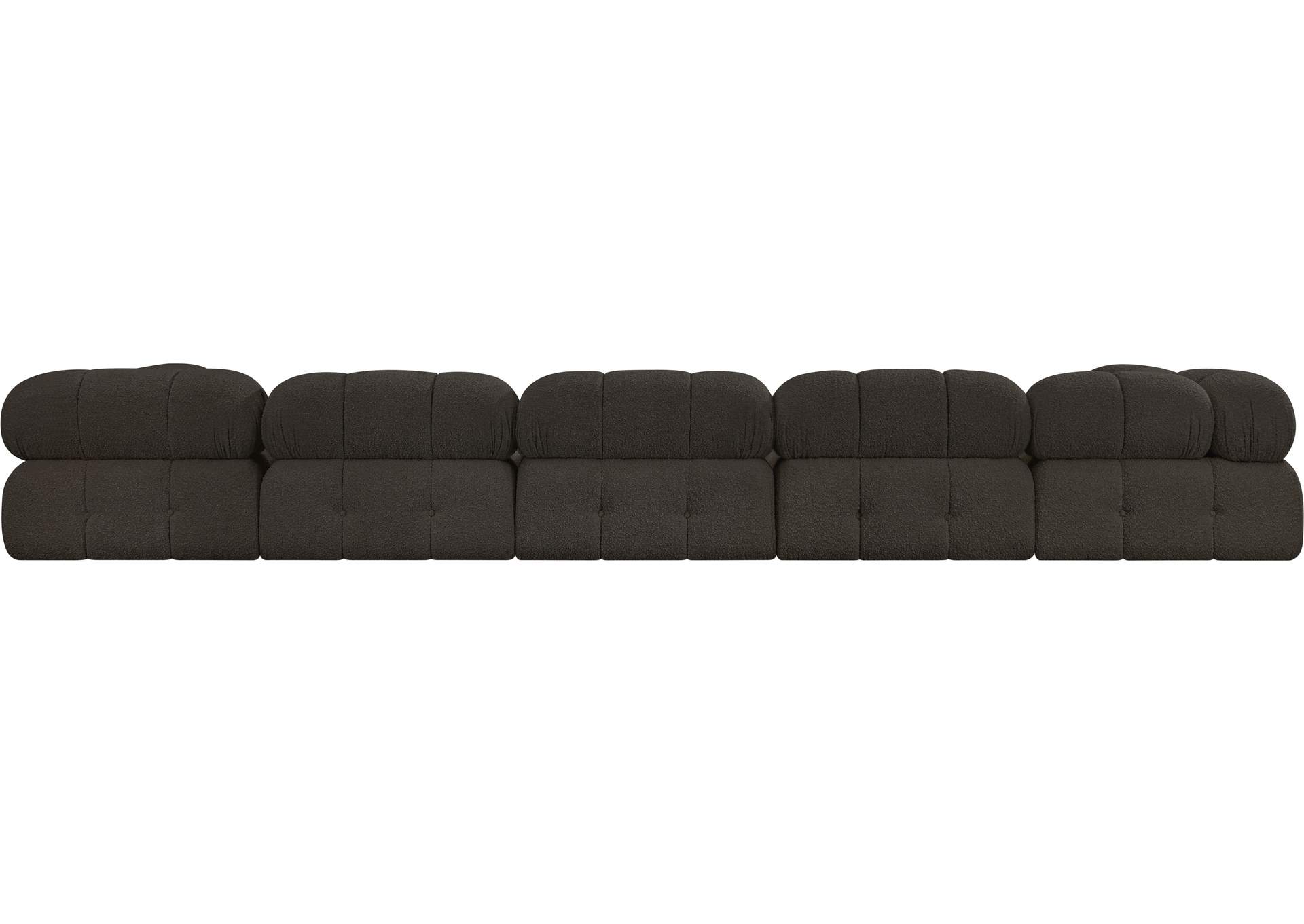 Ames Brown Boucle Fabric Modular Sectional,Meridian Furniture