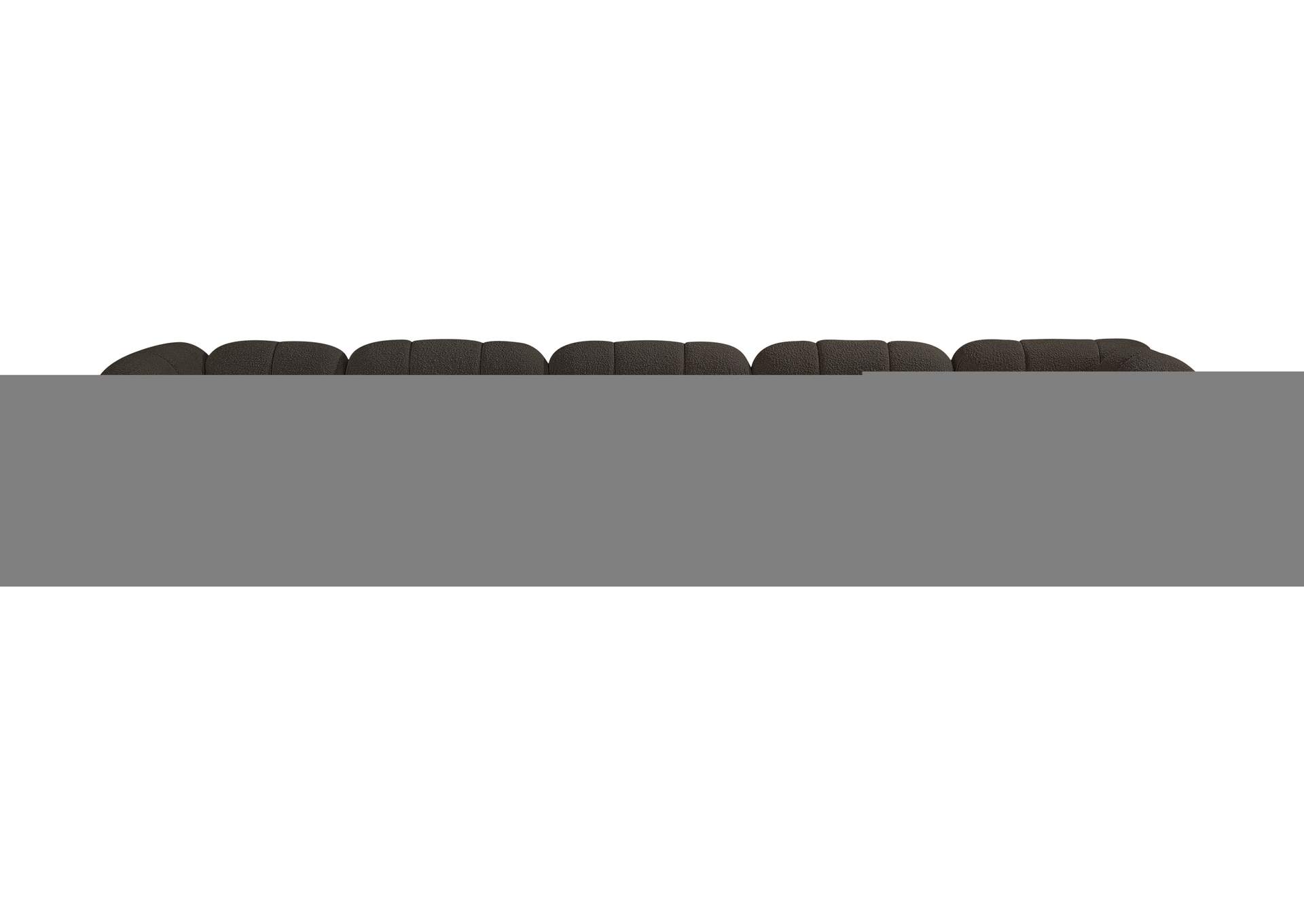 Ames Brown Boucle Fabric Modular Sectional,Meridian Furniture