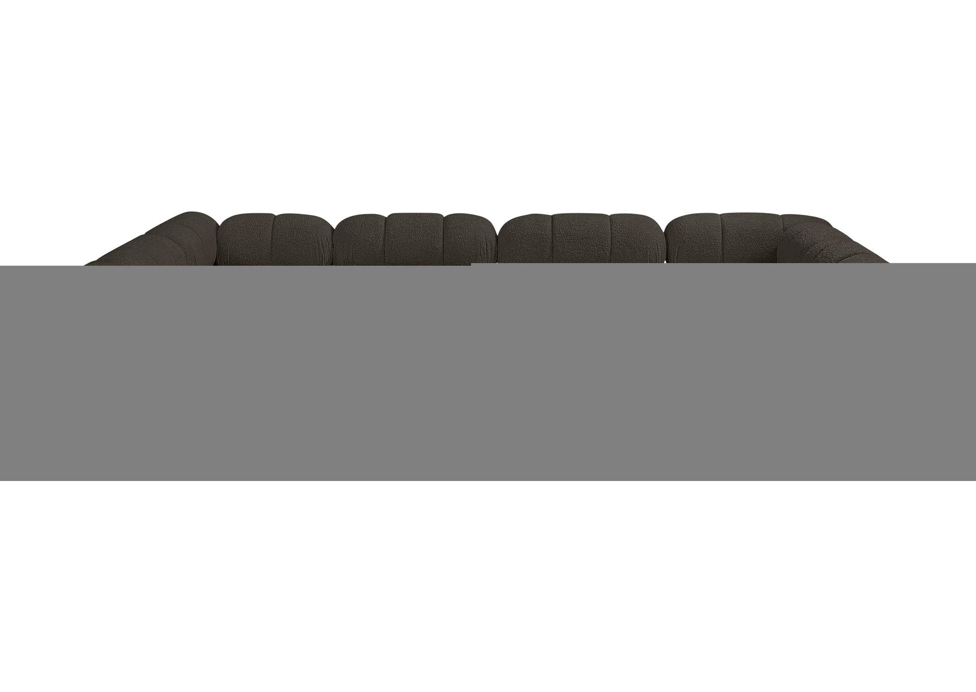 Ames Brown Boucle Fabric Modular Sectional,Meridian Furniture