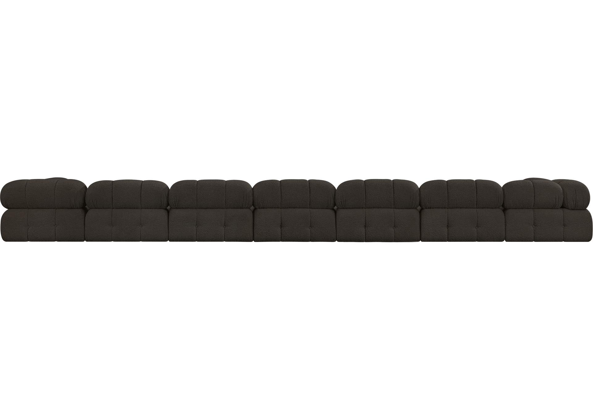 Ames Brown Boucle Fabric Modular Sectional,Meridian Furniture