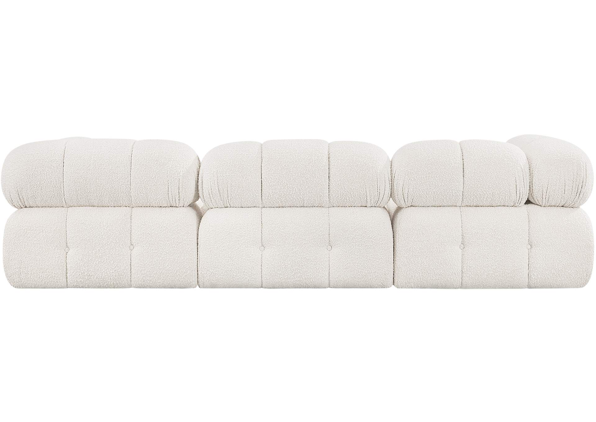 Ames Cream Boucle Fabric Modular Sofa,Meridian Furniture