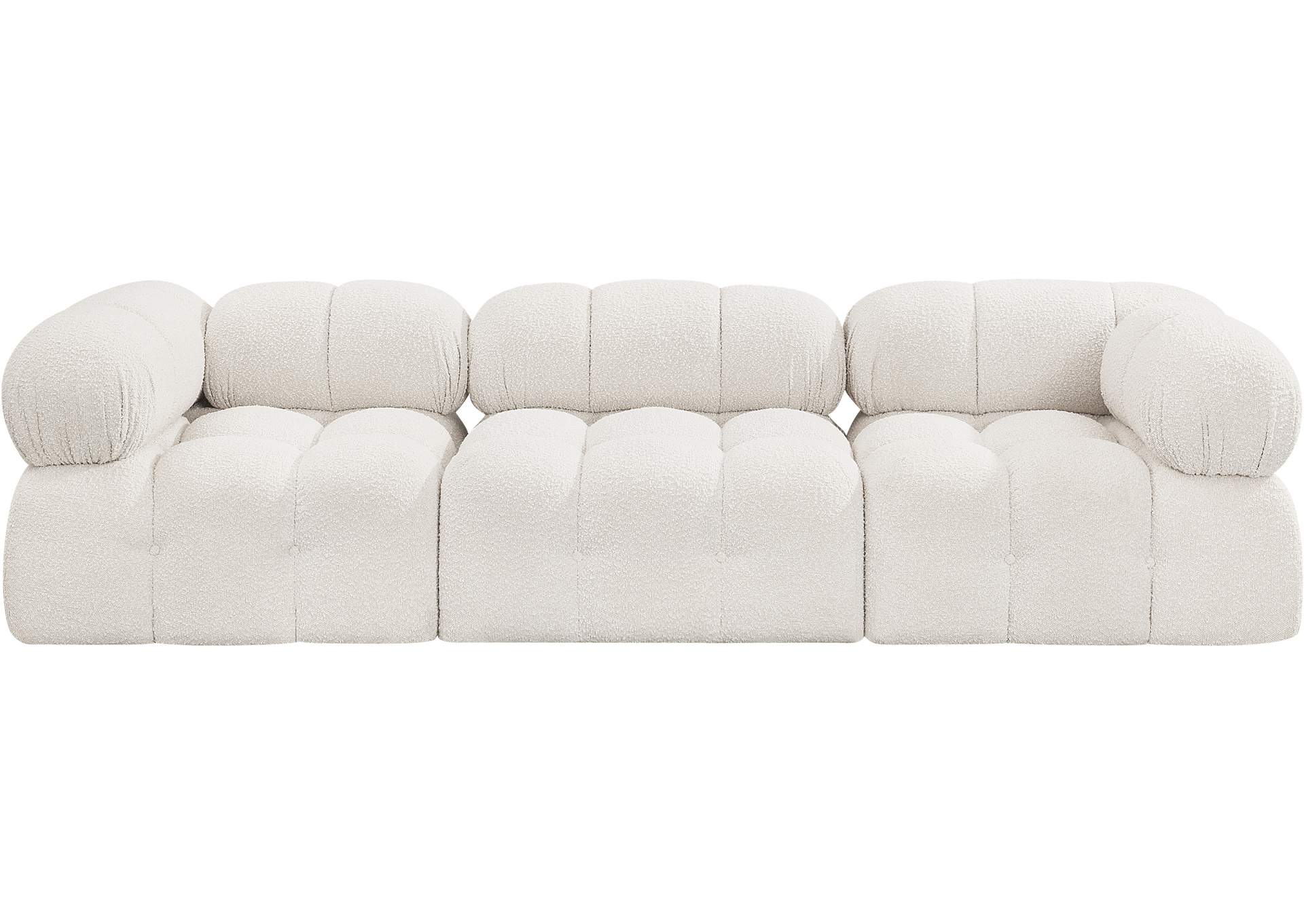 Ames Cream Boucle Fabric Modular Sofa,Meridian Furniture