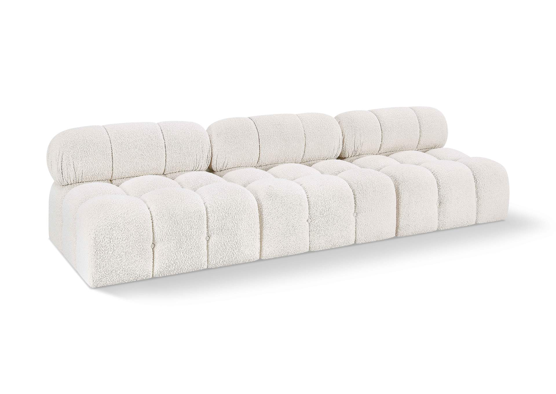 Ames Cream Boucle Fabric Modular Sofa,Meridian Furniture