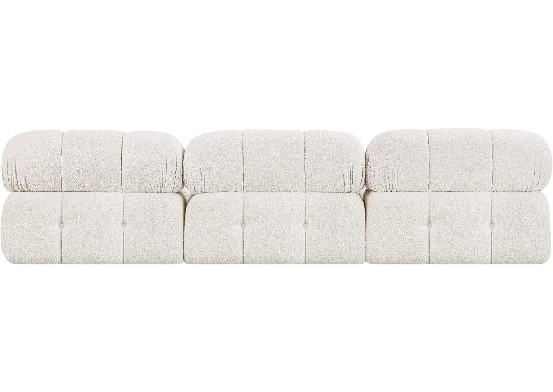 Ames Cream Boucle Fabric Modular Sofa,Meridian Furniture