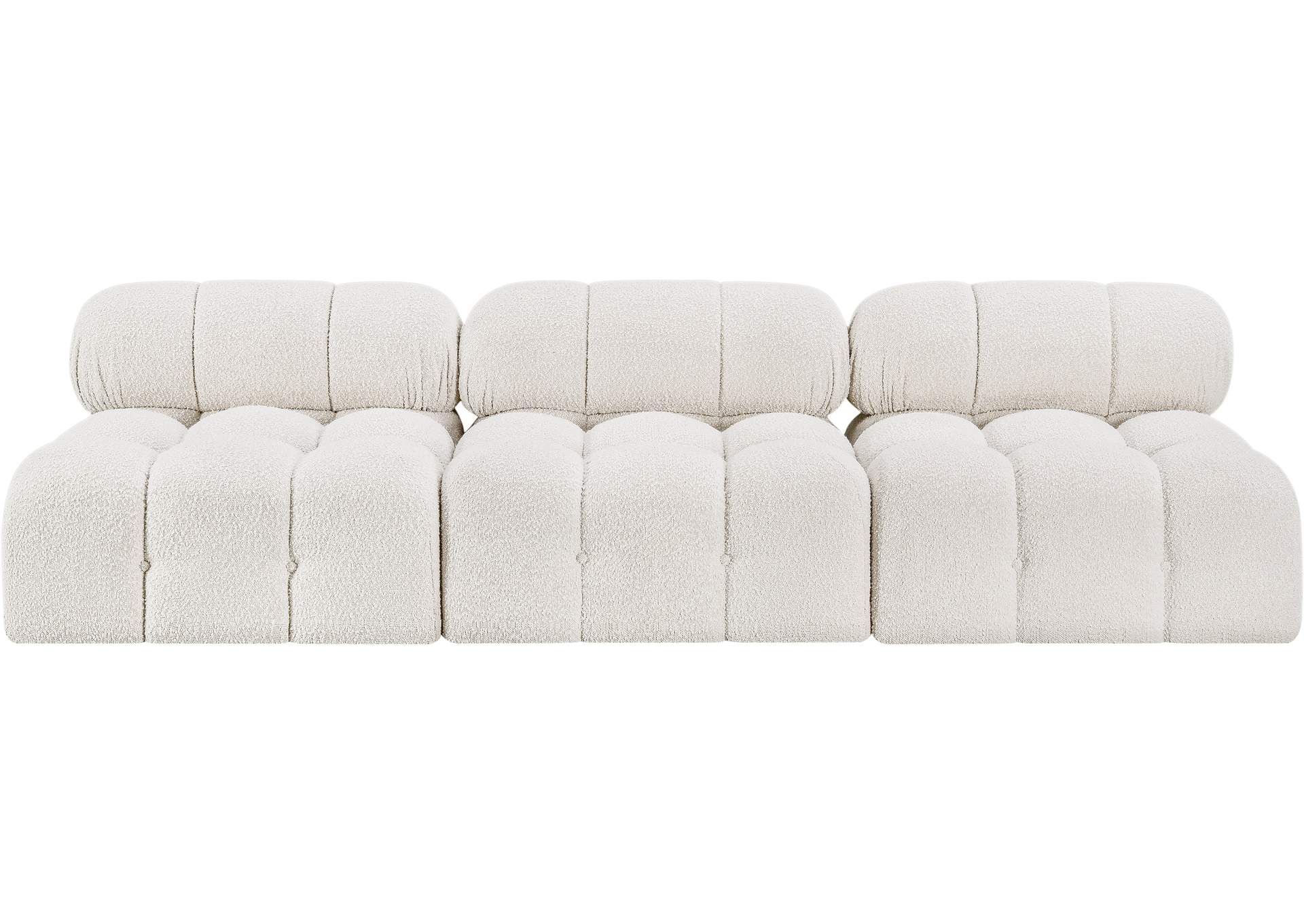 Ames Cream Boucle Fabric Modular Sofa,Meridian Furniture