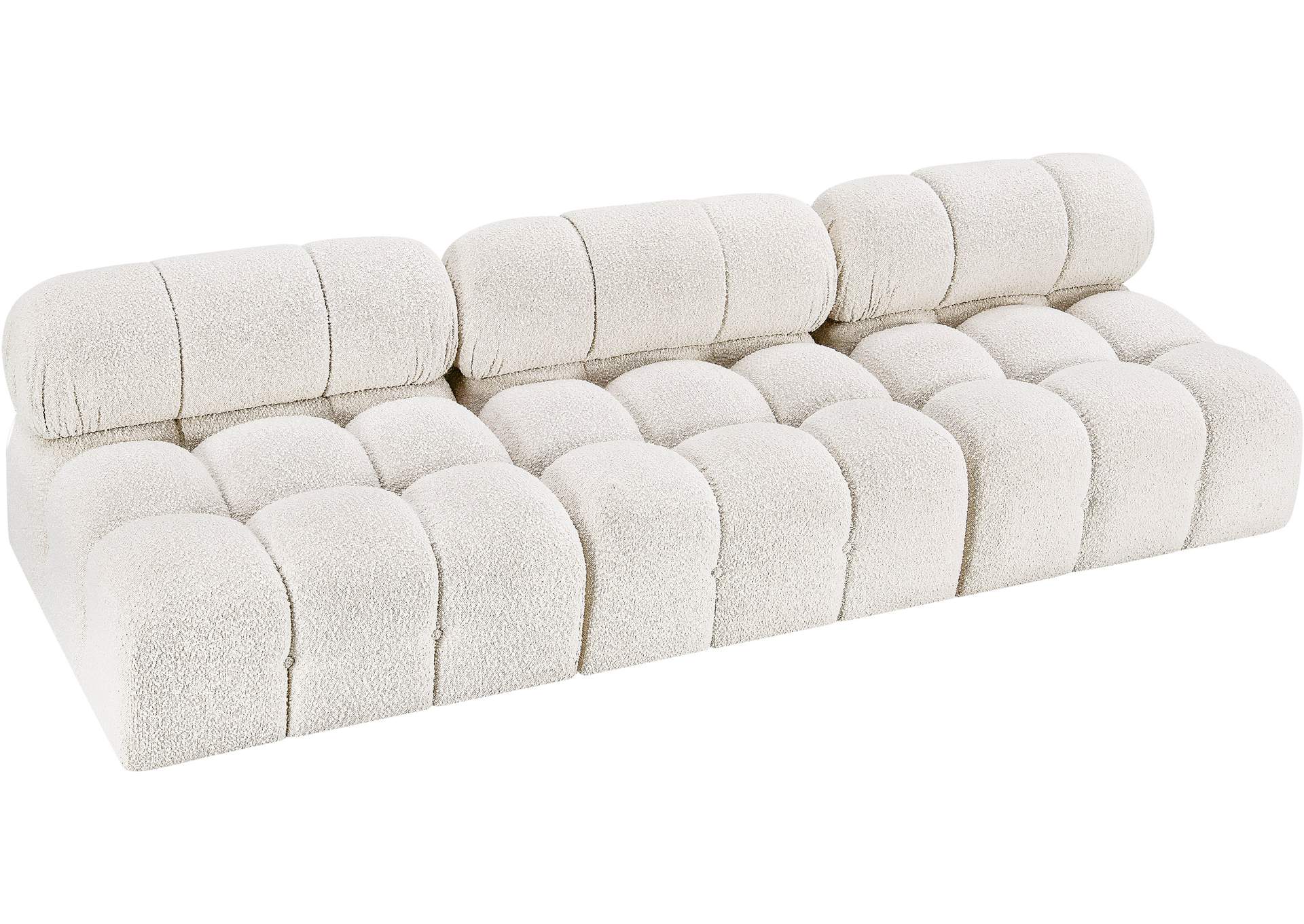 Ames Cream Boucle Fabric Modular Sofa,Meridian Furniture