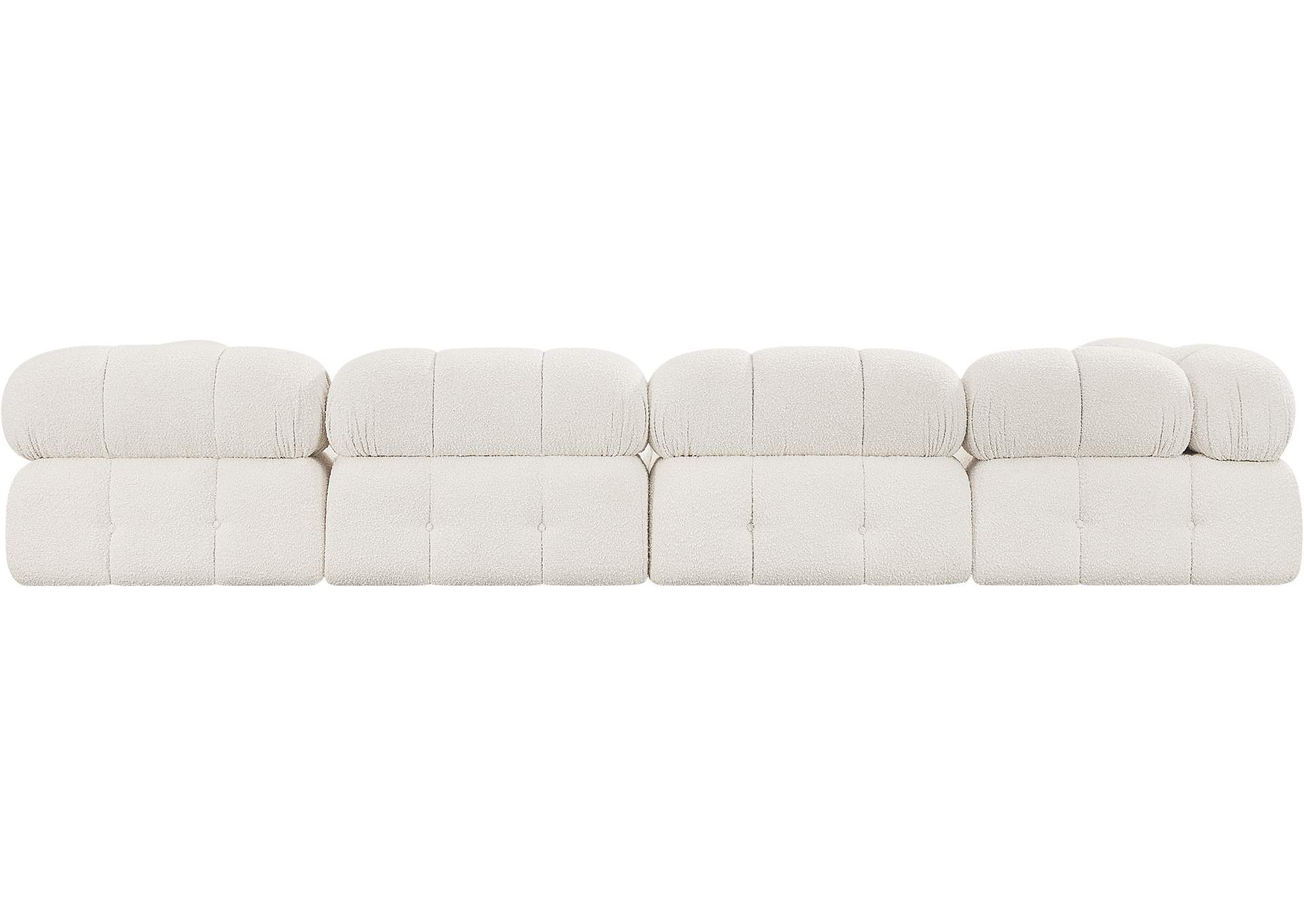 Ames Cream Boucle Fabric Modular Sofa,Meridian Furniture