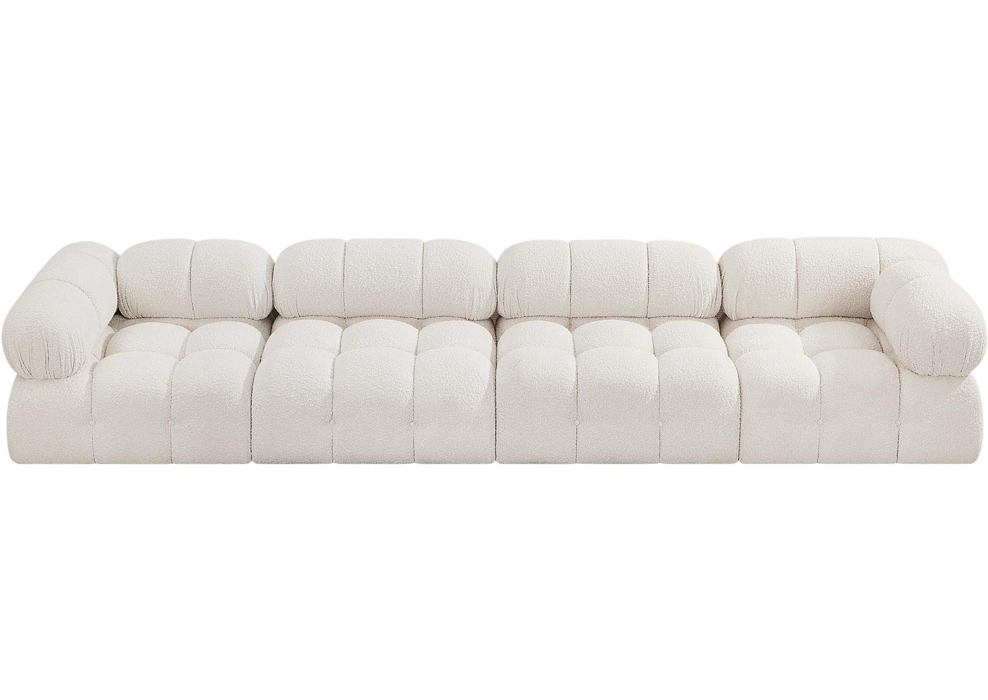 Ames Cream Boucle Fabric Modular Sofa,Meridian Furniture