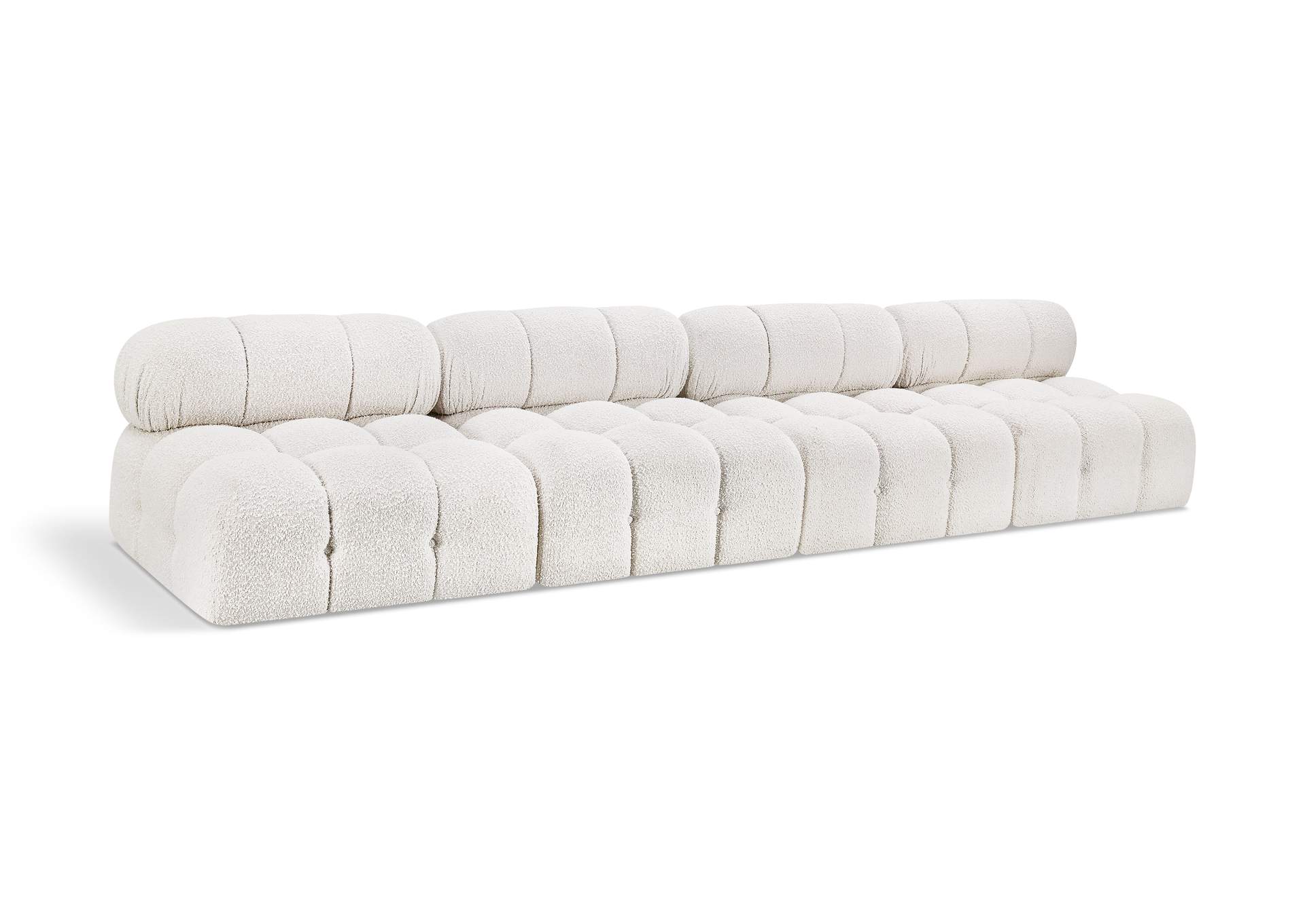 Ames Cream Boucle Fabric Modular Sofa,Meridian Furniture