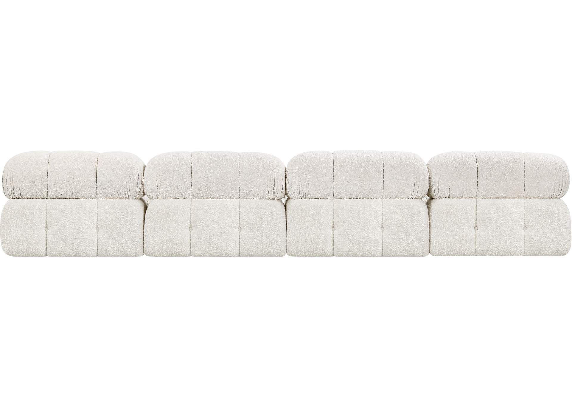Ames Cream Boucle Fabric Modular Sofa,Meridian Furniture