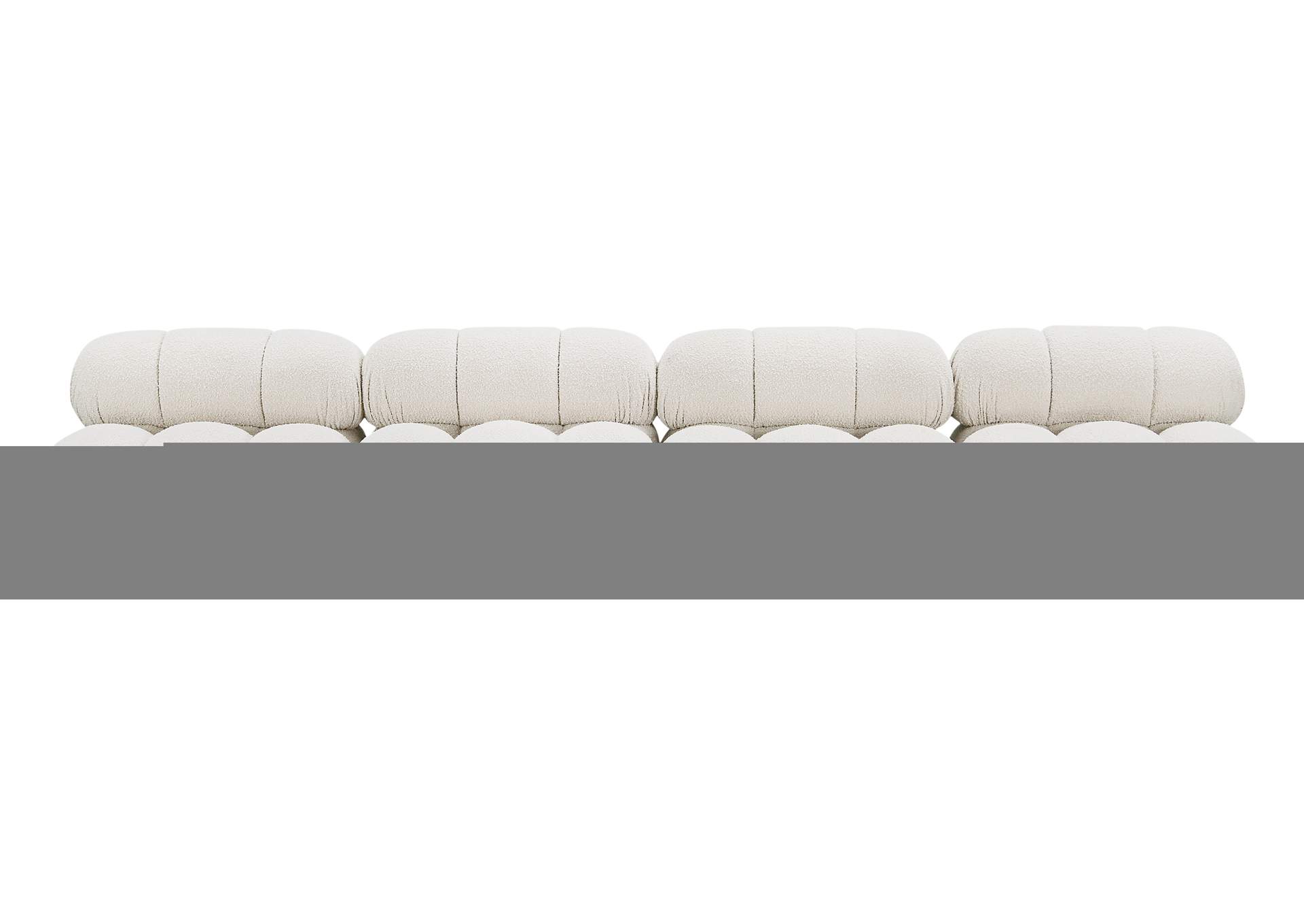 Ames Cream Boucle Fabric Modular Sofa,Meridian Furniture