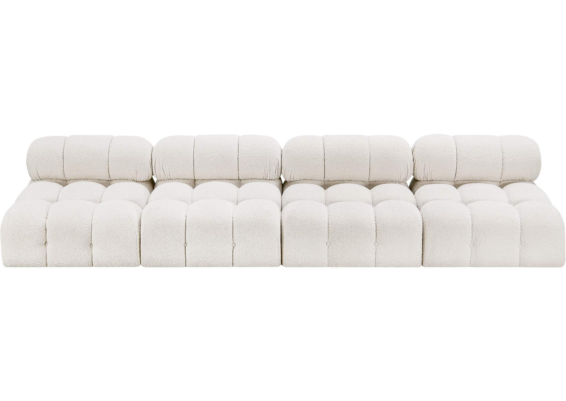 Ames Cream Boucle Fabric Modular Sofa,Meridian Furniture