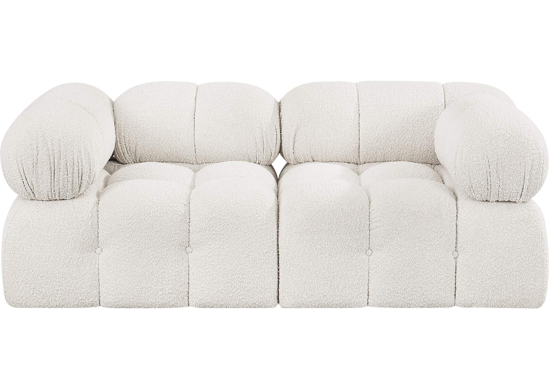 Ames Cream Boucle Fabric Modular Sofa,Meridian Furniture