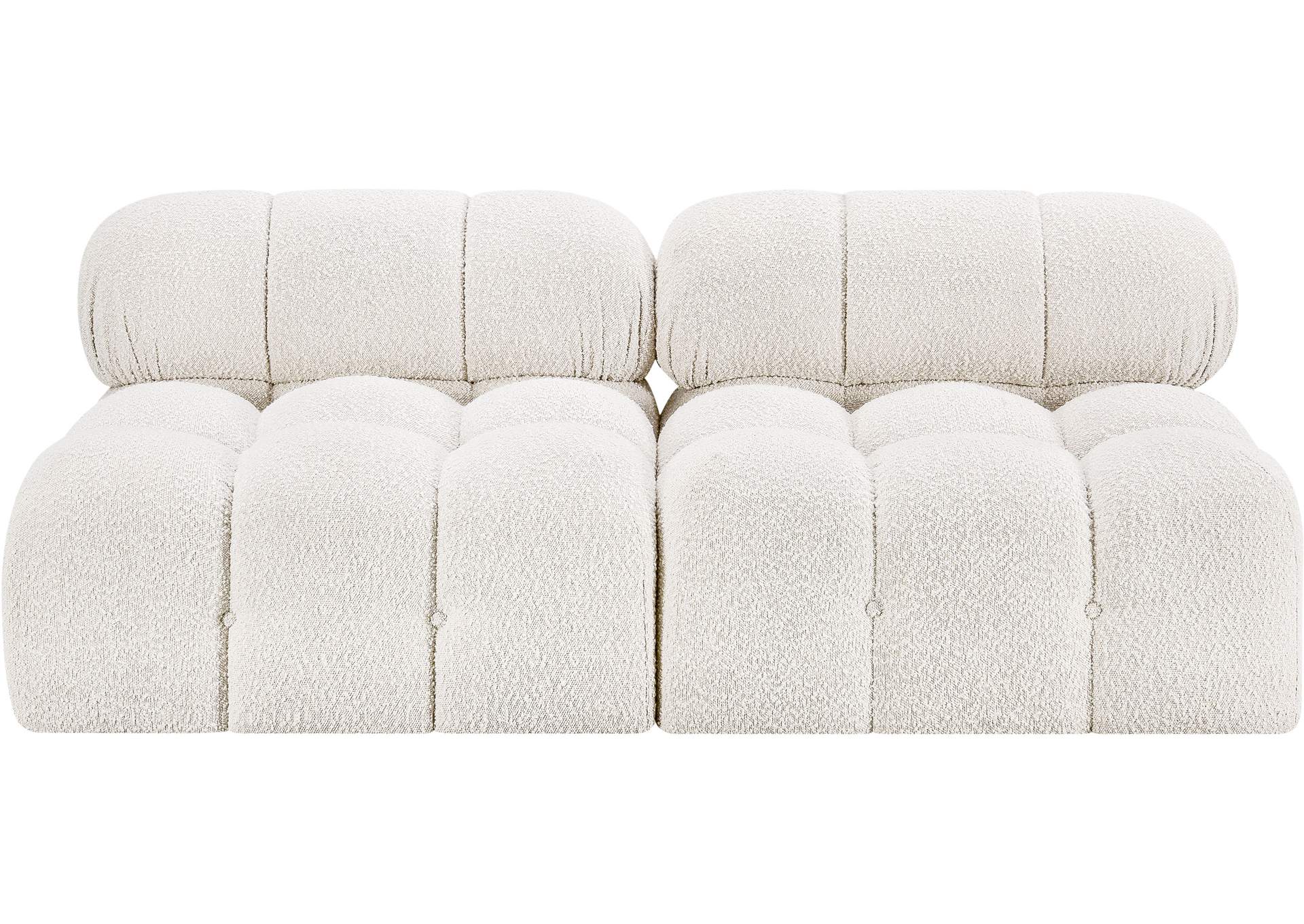Ames Cream Boucle Fabric Modular Sofa,Meridian Furniture