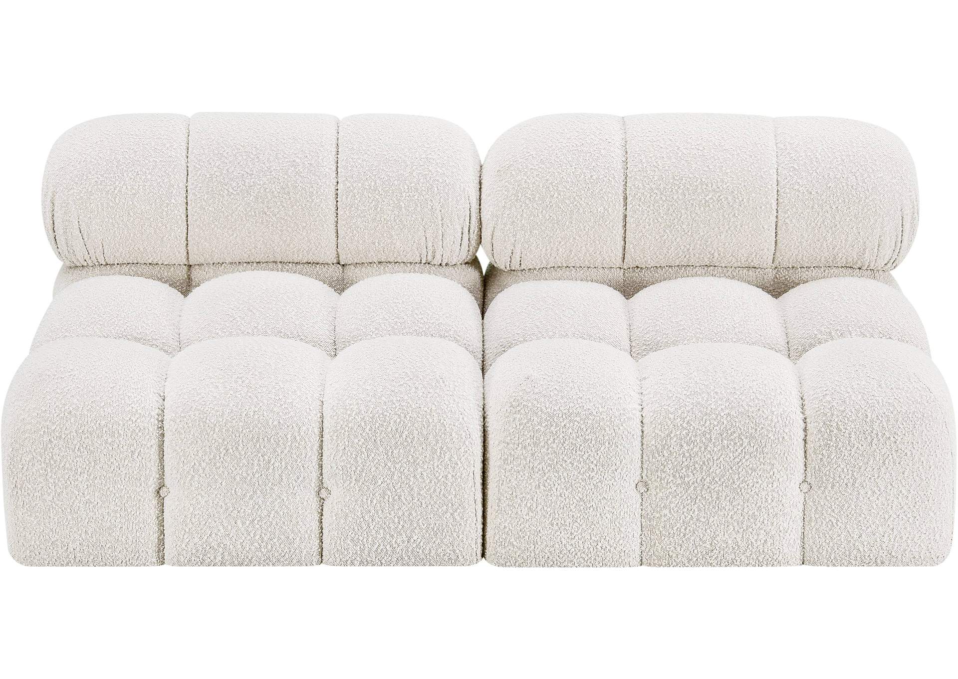 Ames Cream Boucle Fabric Modular Sofa,Meridian Furniture