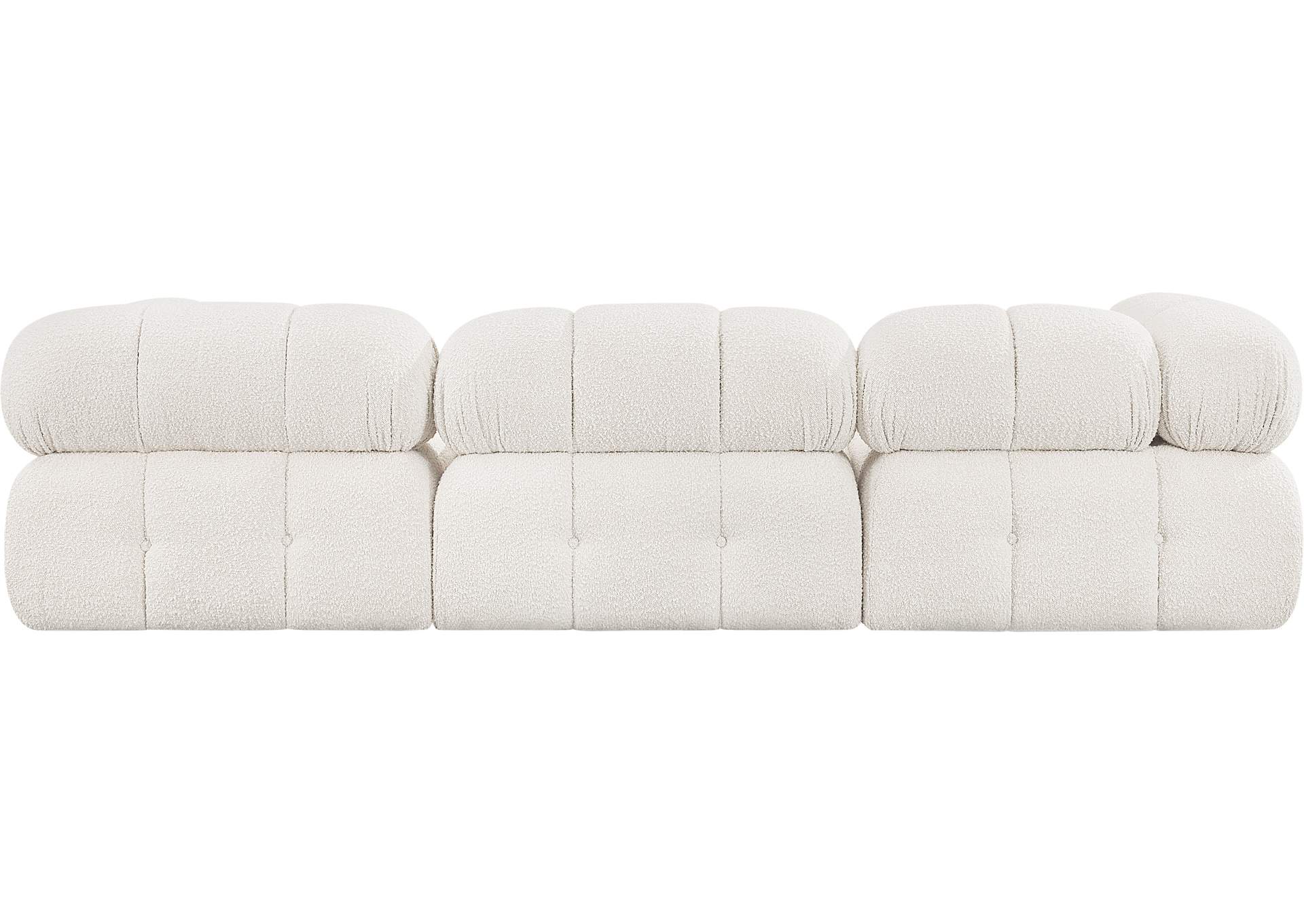 Ames Cream Boucle Fabric Modular Sectional,Meridian Furniture