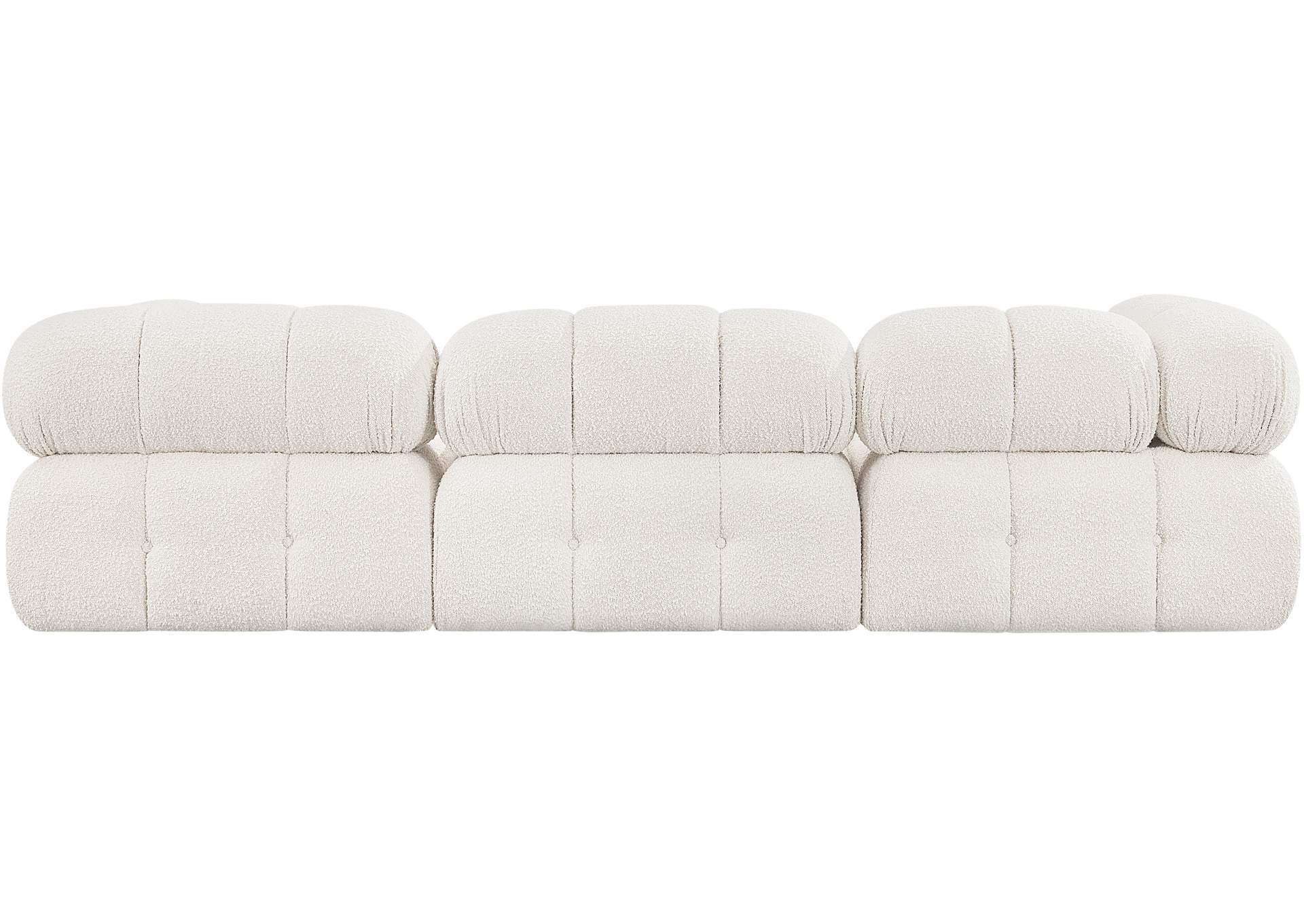 Ames Cream Boucle Fabric Modular Sectional,Meridian Furniture
