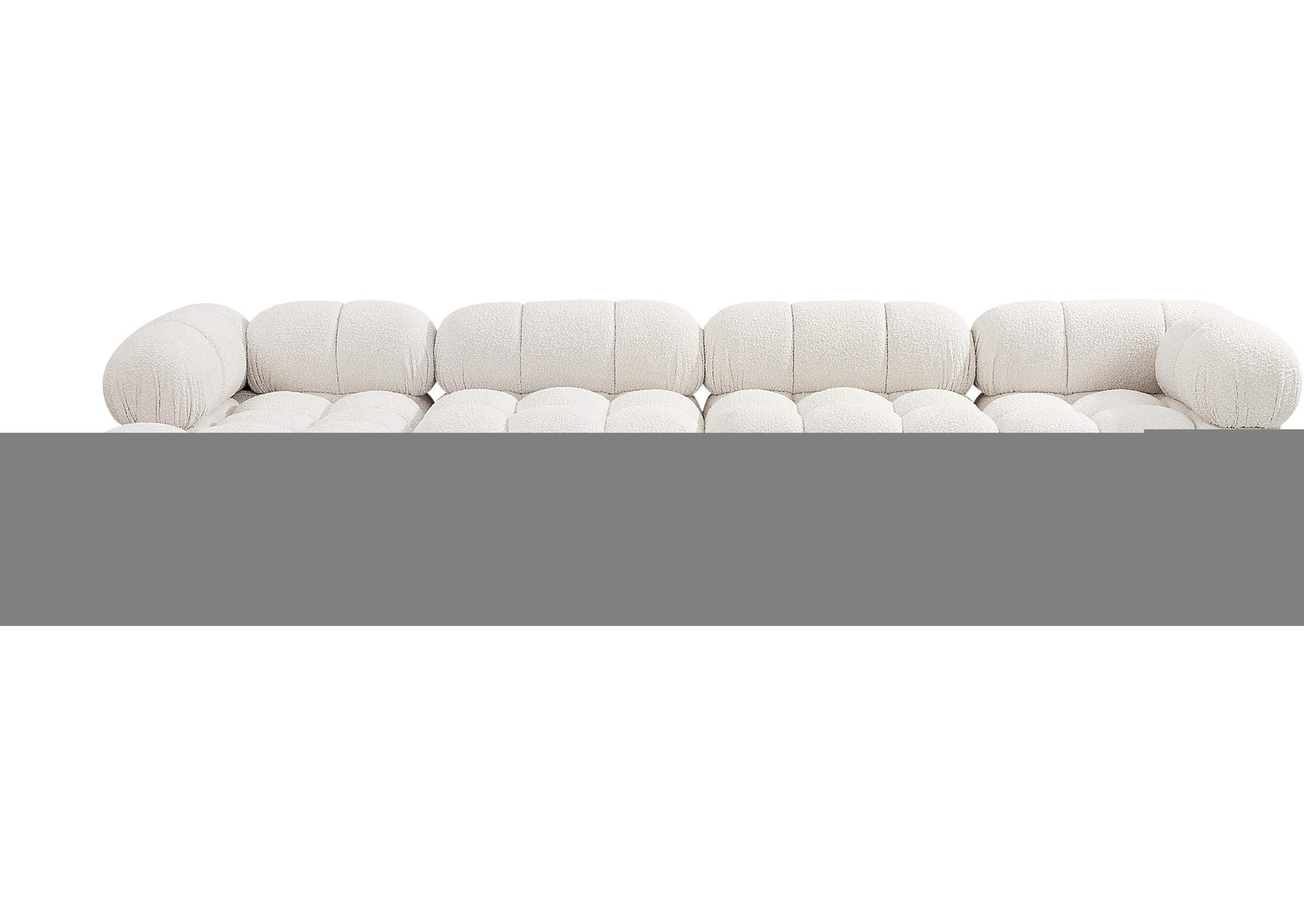 Ames Cream Boucle Fabric Modular Sectional,Meridian Furniture