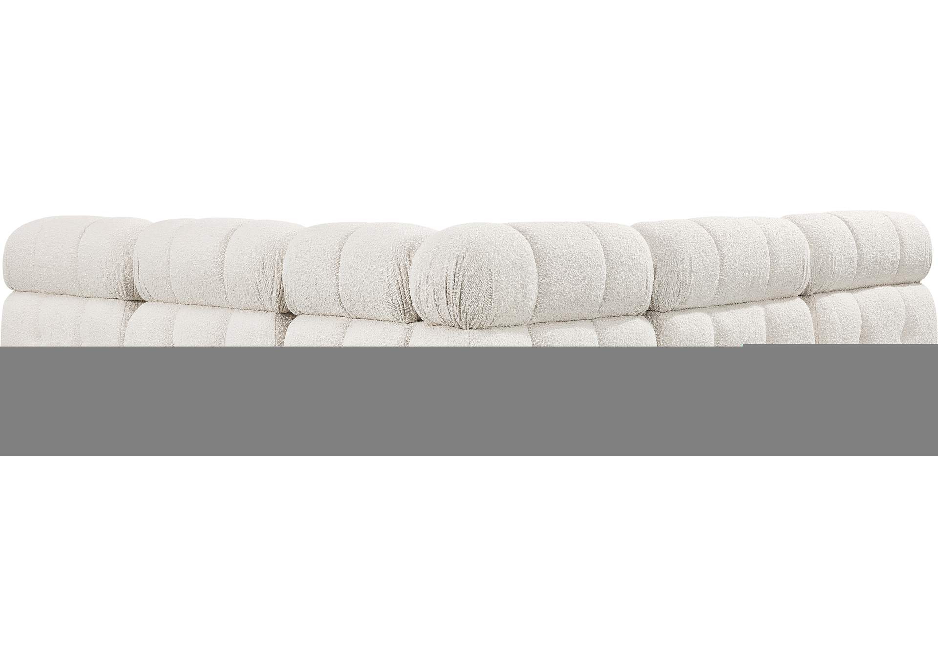 Ames Cream Boucle Fabric Modular Sectional,Meridian Furniture