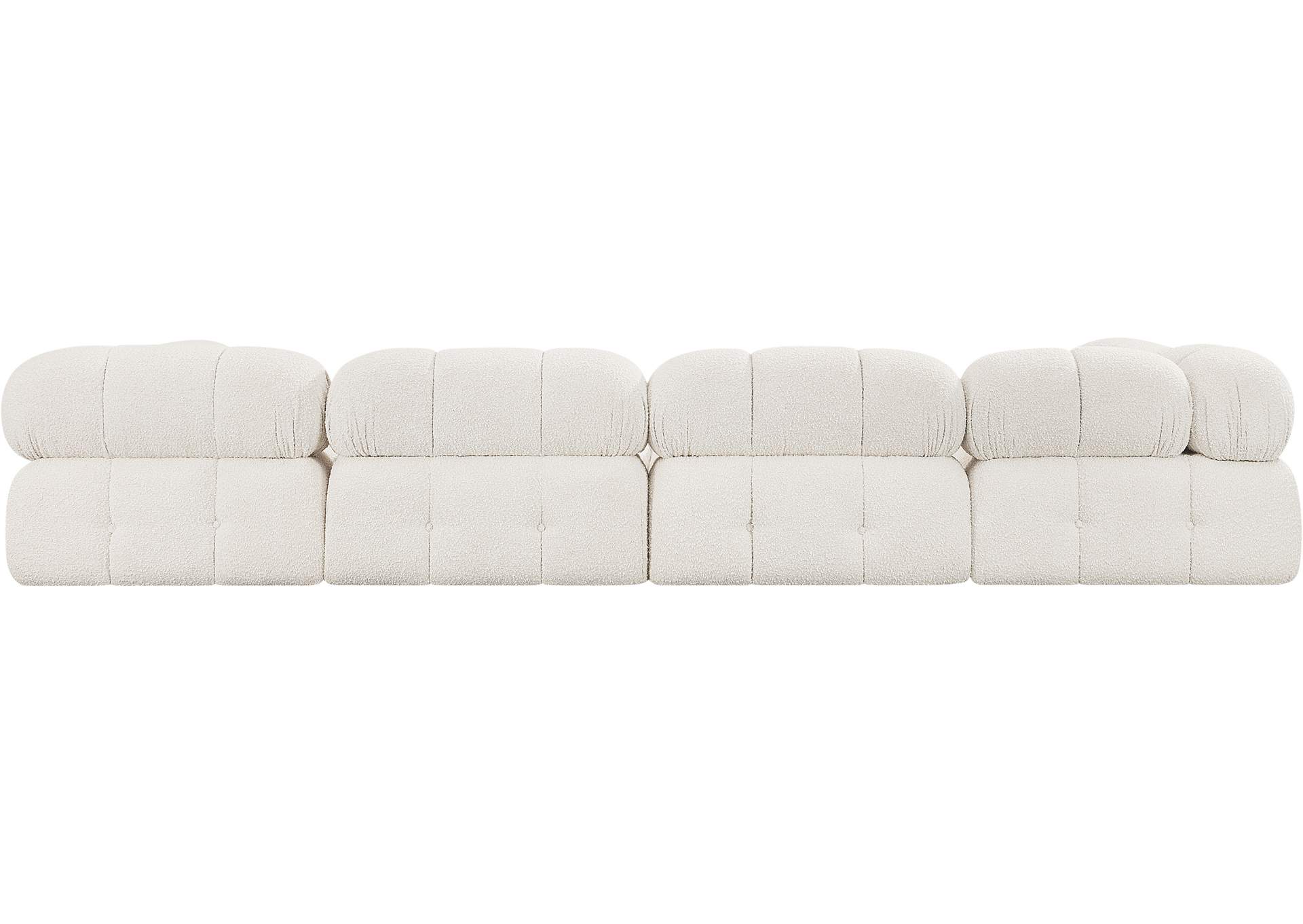 Ames Cream Boucle Fabric Modular Sectional,Meridian Furniture