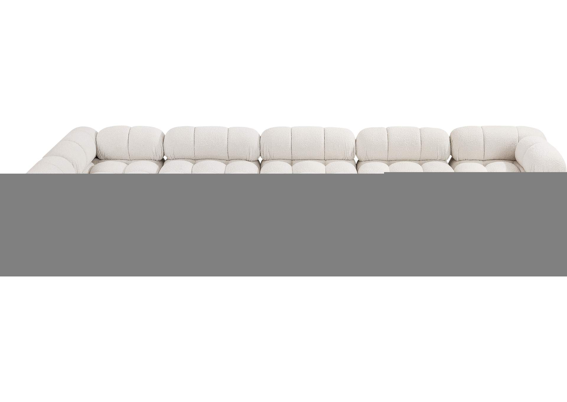 Ames Cream Boucle Fabric Modular Sectional,Meridian Furniture