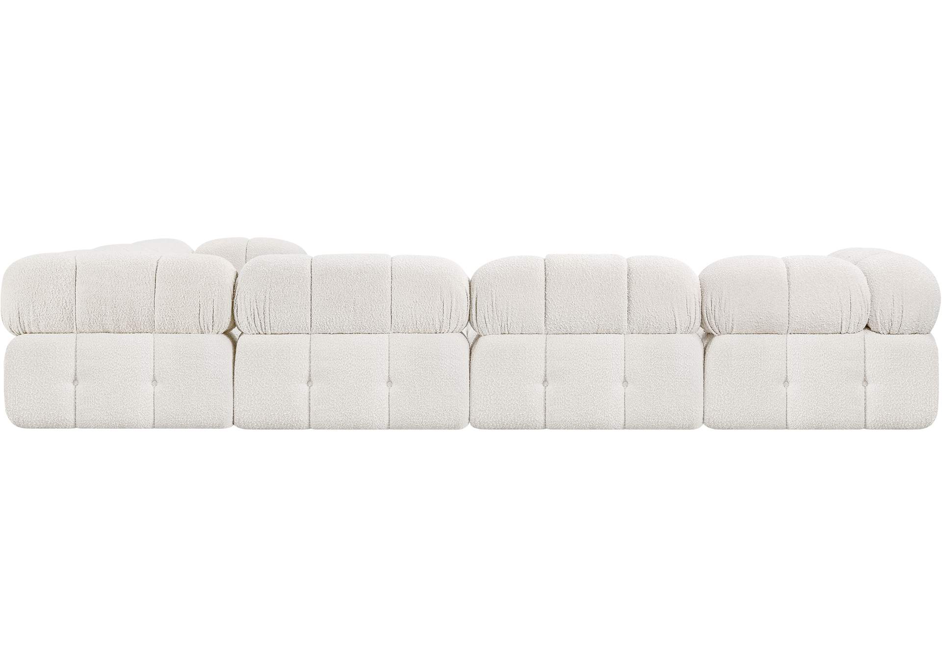 Ames Cream Boucle Fabric Modular Sectional,Meridian Furniture