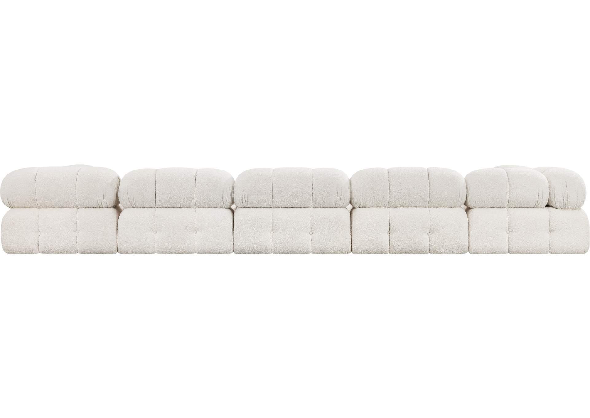 Ames Cream Boucle Fabric Modular Sectional,Meridian Furniture