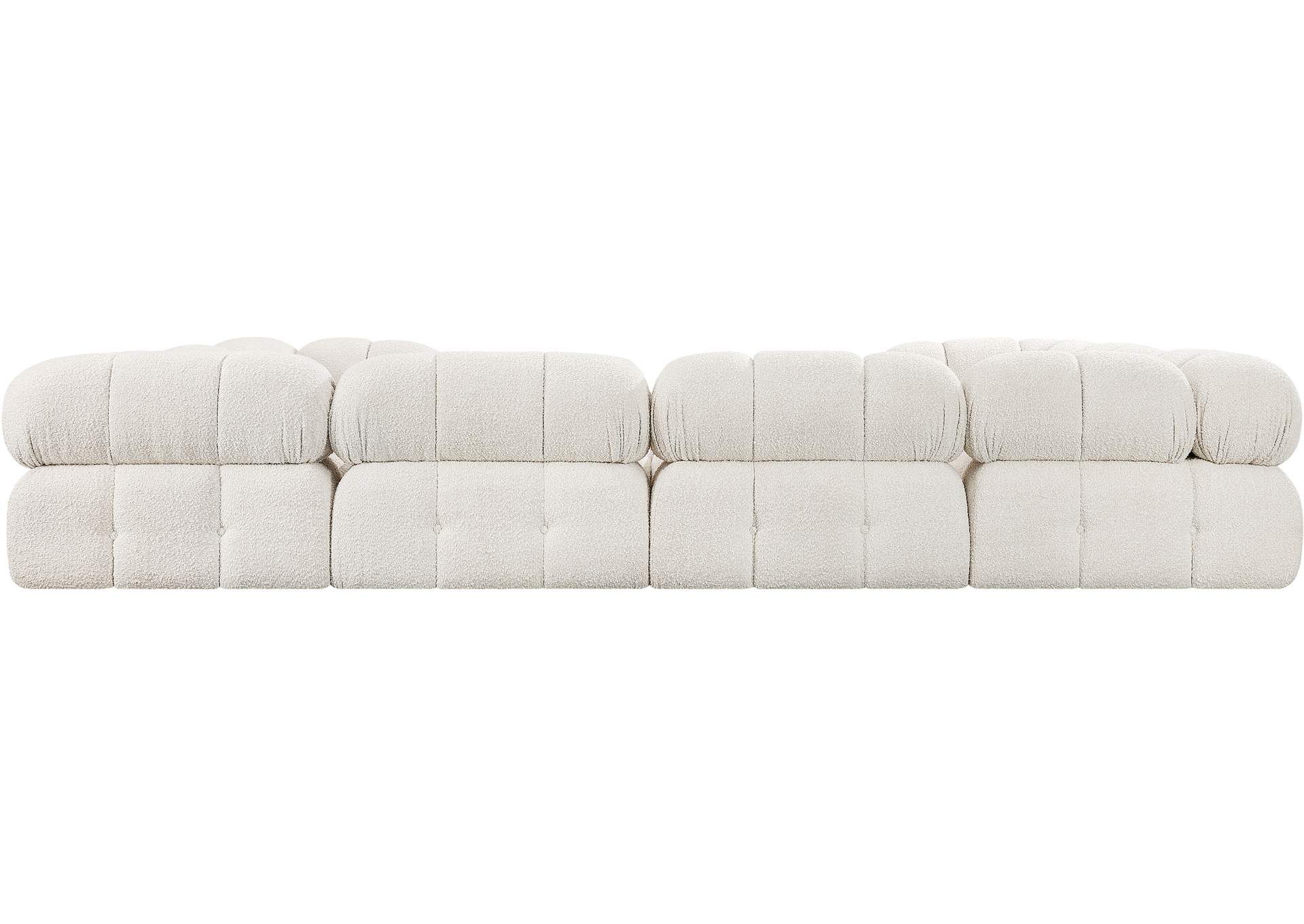 Ames Cream Boucle Fabric Modular Sectional,Meridian Furniture