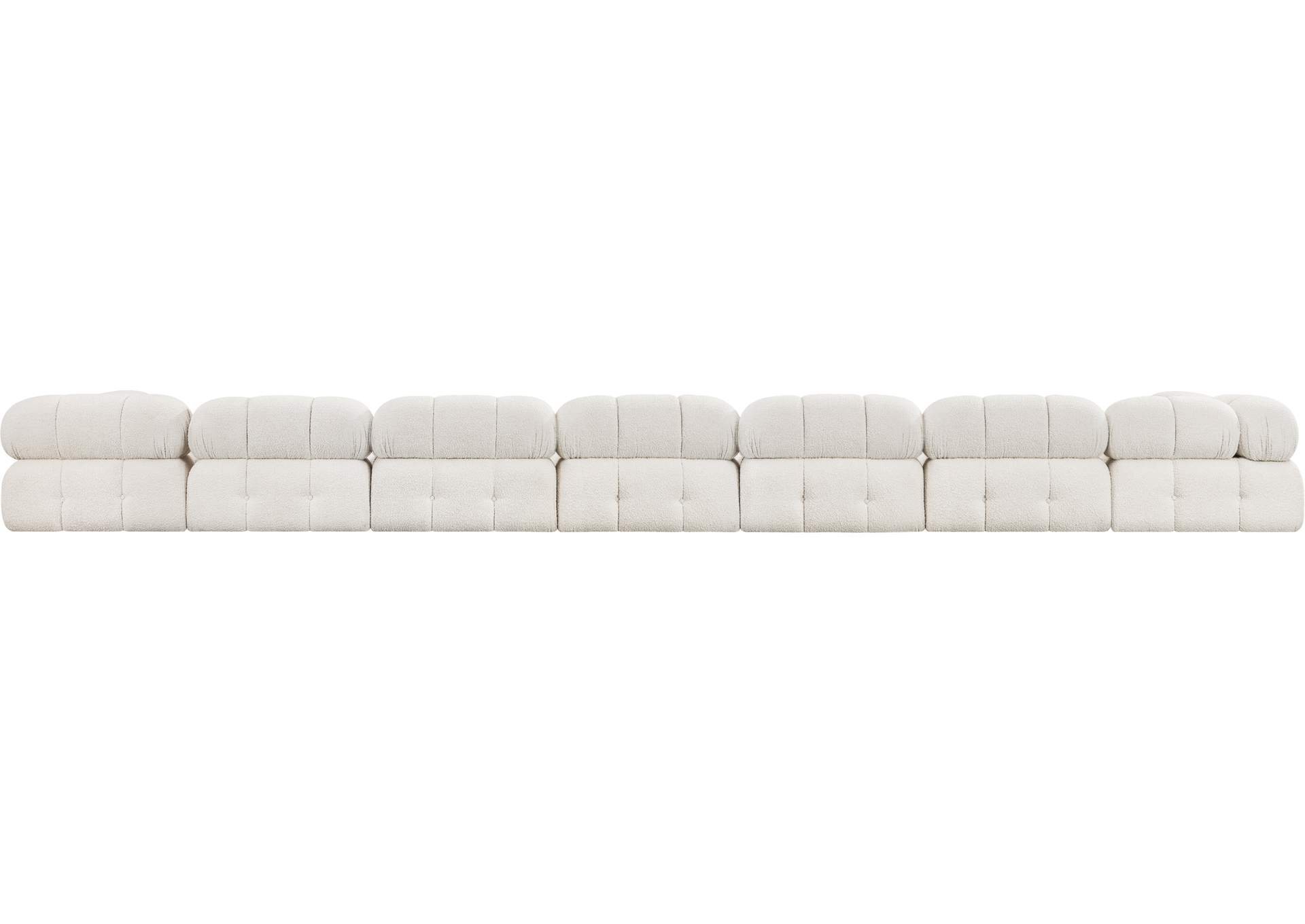 Ames Cream Boucle Fabric Modular Sectional,Meridian Furniture