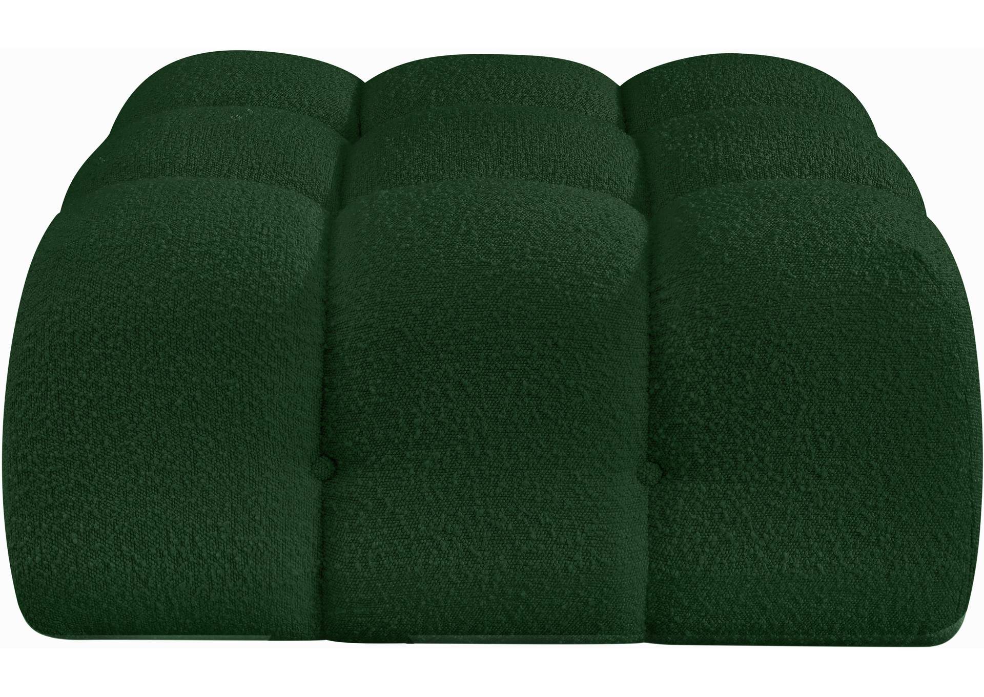 Ames Green Boucle Fabric Ottoman,Meridian Furniture