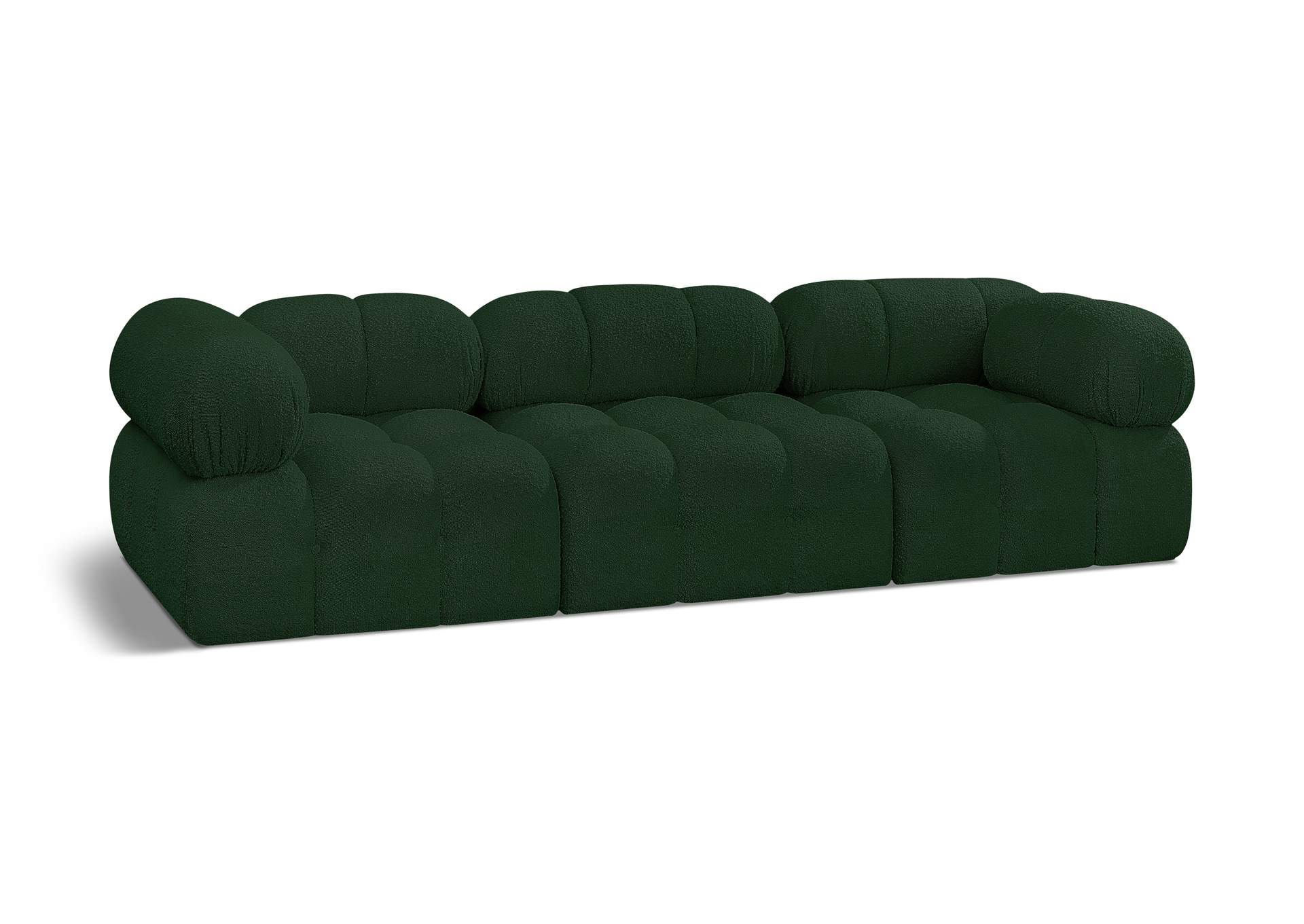 Ames Green Boucle Fabric Modular Sofa,Meridian Furniture