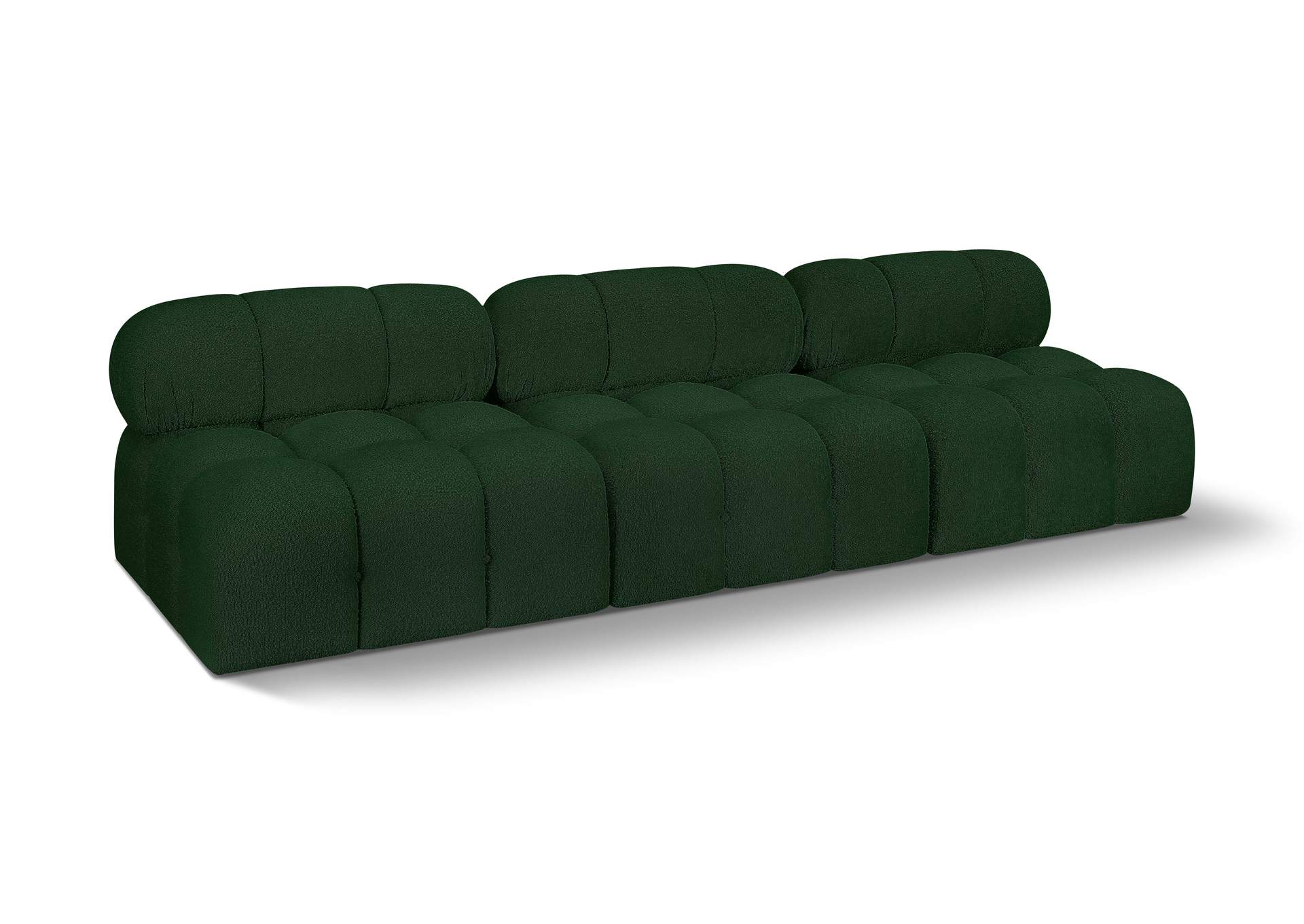 Ames Green Boucle Fabric Modular Sofa,Meridian Furniture