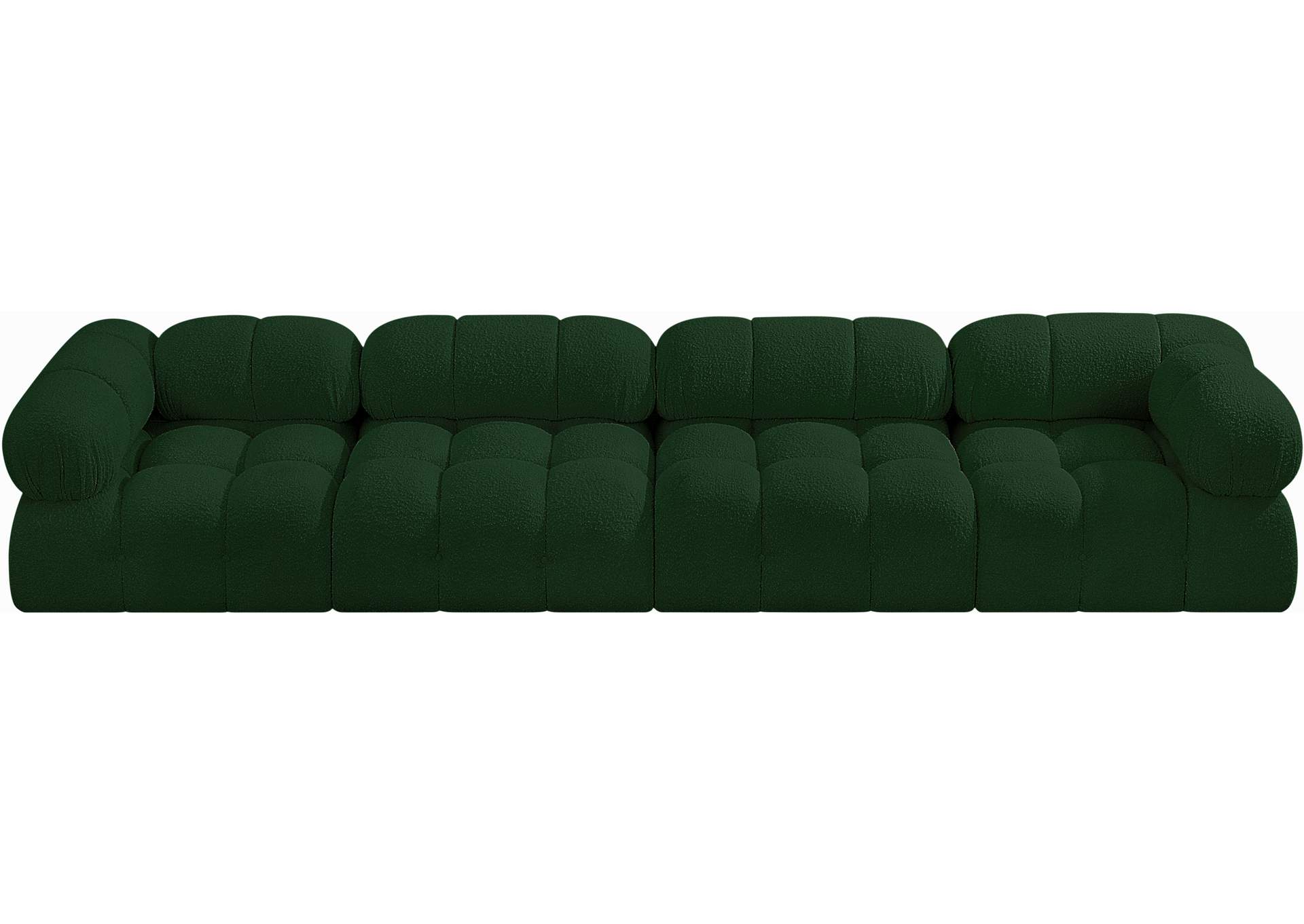 Ames Green Boucle Fabric Modular Sofa,Meridian Furniture