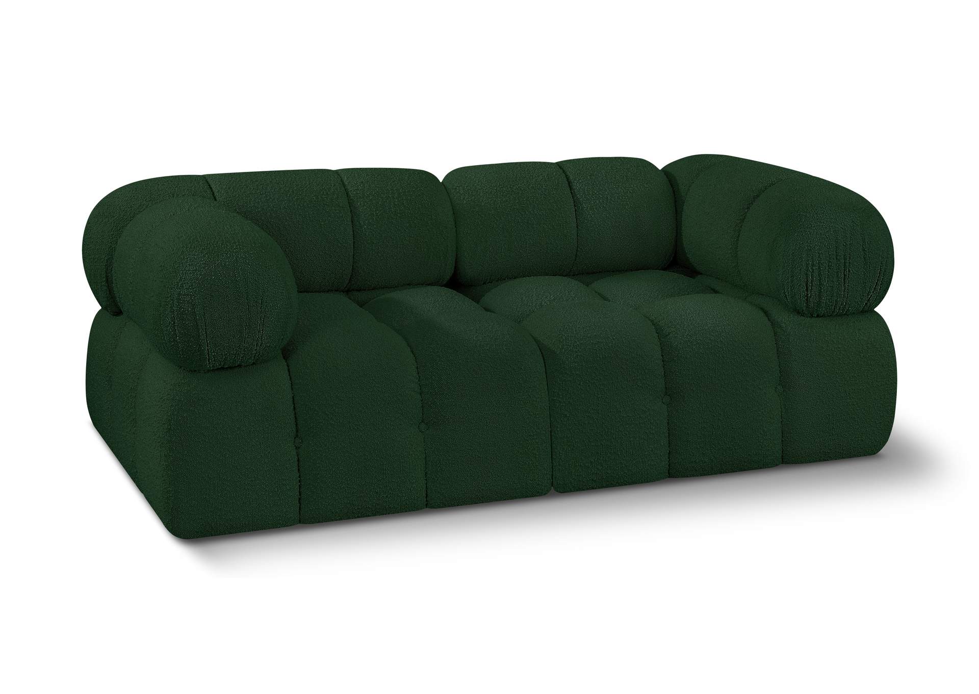 Ames Green Boucle Fabric Modular Sofa,Meridian Furniture
