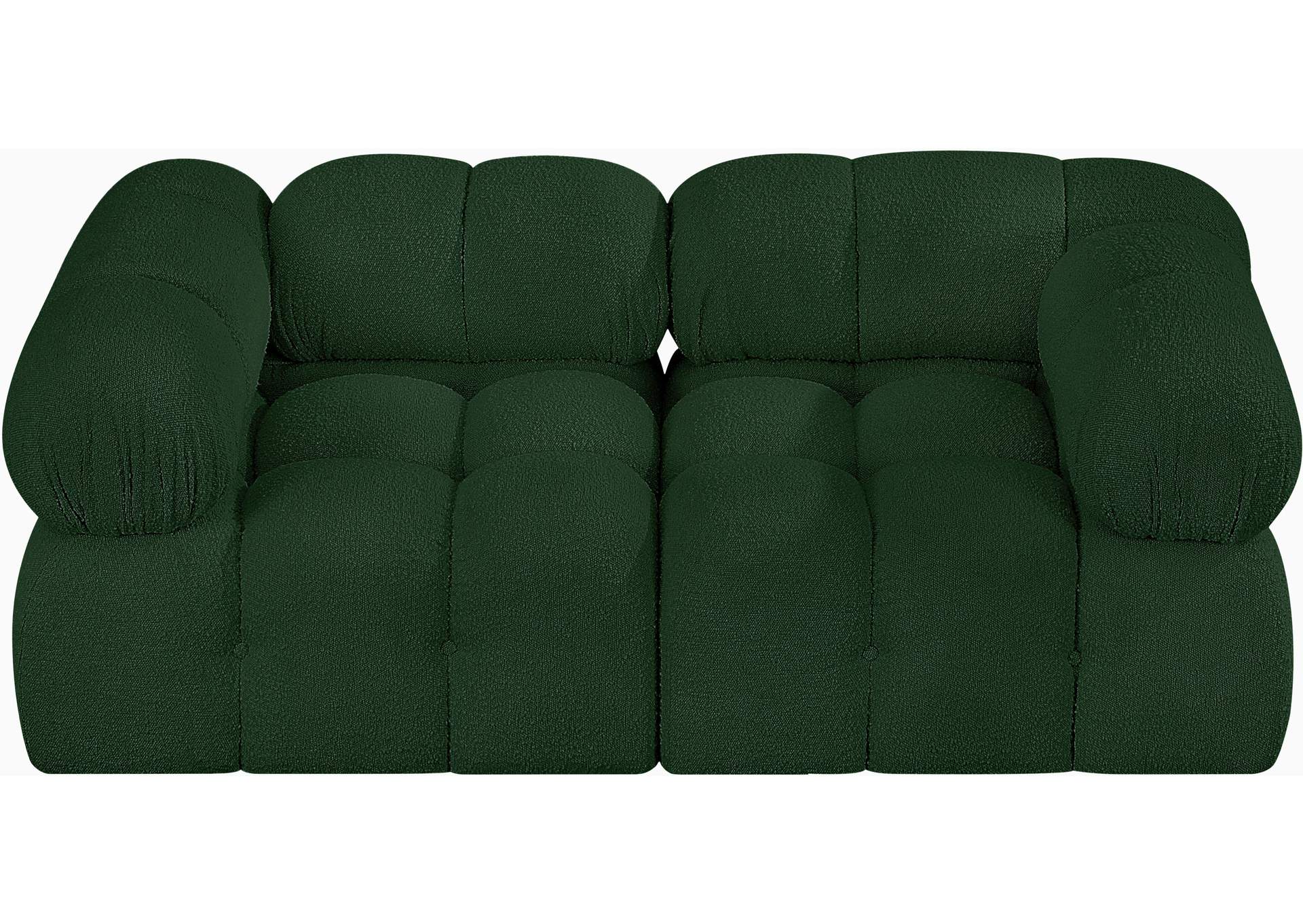 Ames Green Boucle Fabric Modular Sofa,Meridian Furniture