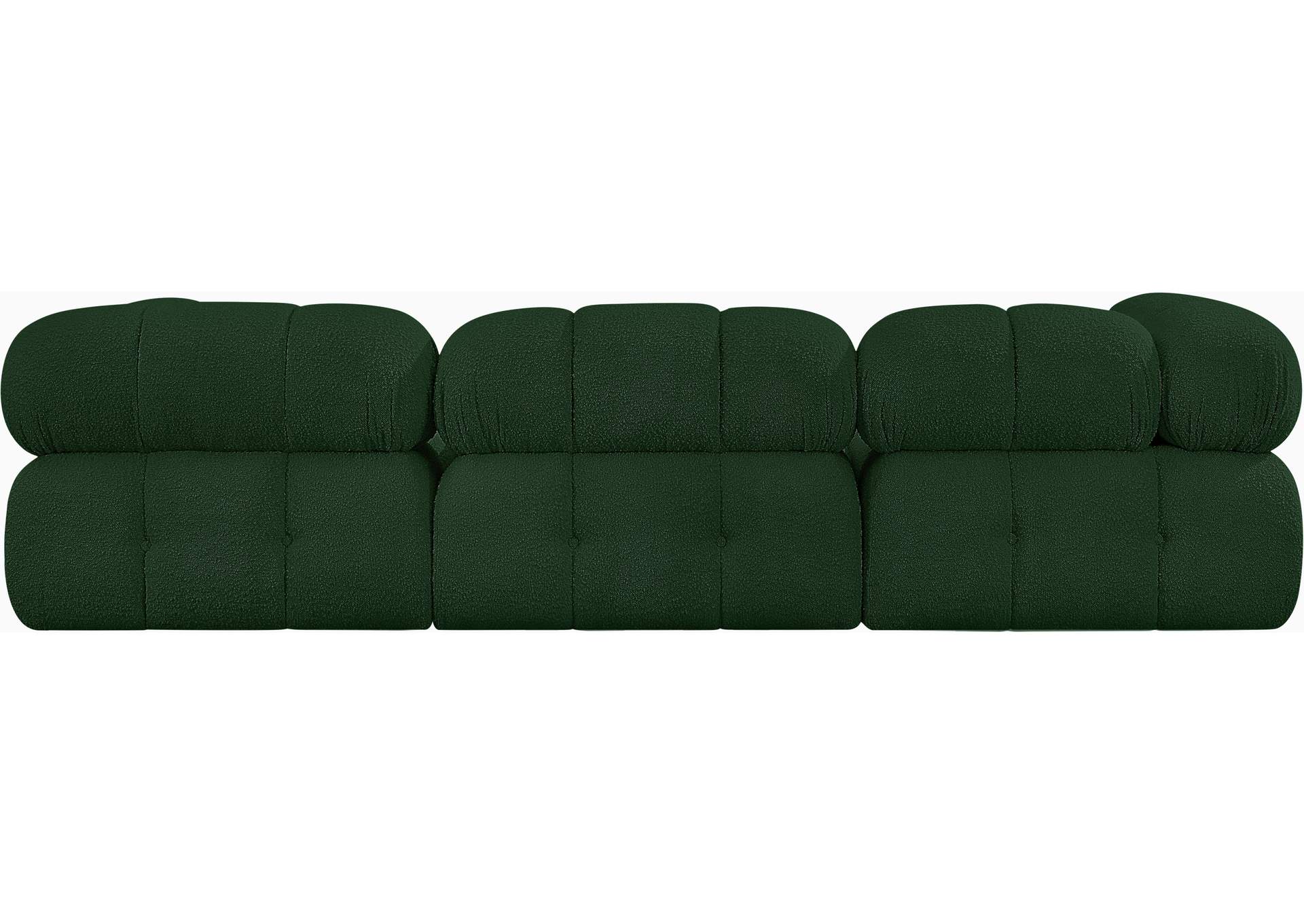 Ames Green Boucle Fabric Modular Sectional,Meridian Furniture