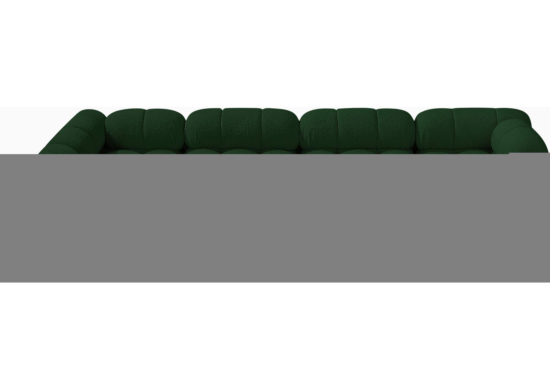 Ames Green Boucle Fabric Modular Sectional,Meridian Furniture