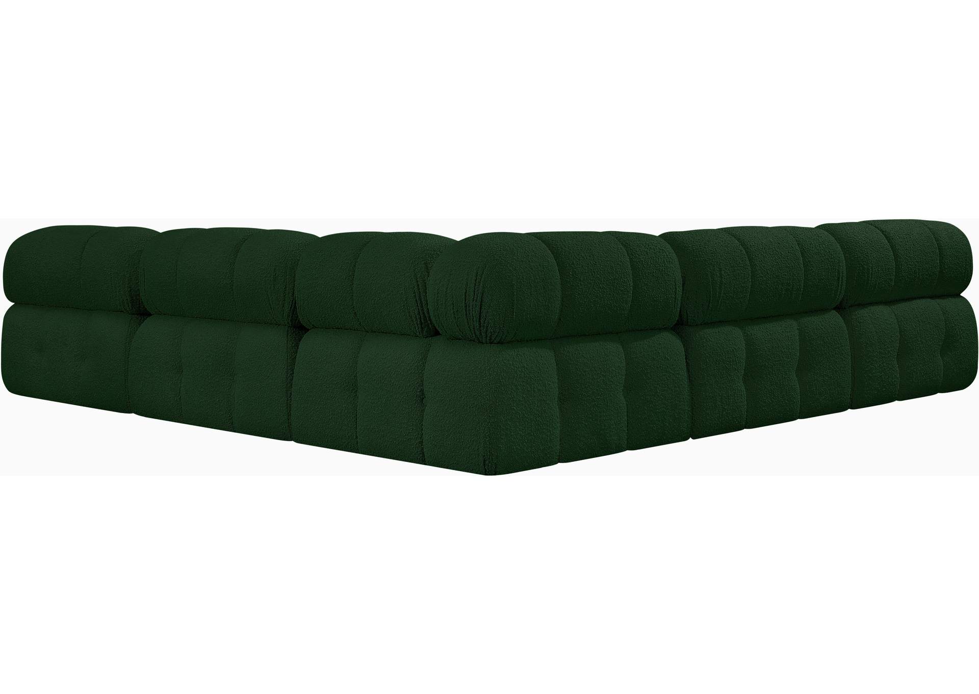 Ames Green Boucle Fabric Modular Sectional,Meridian Furniture