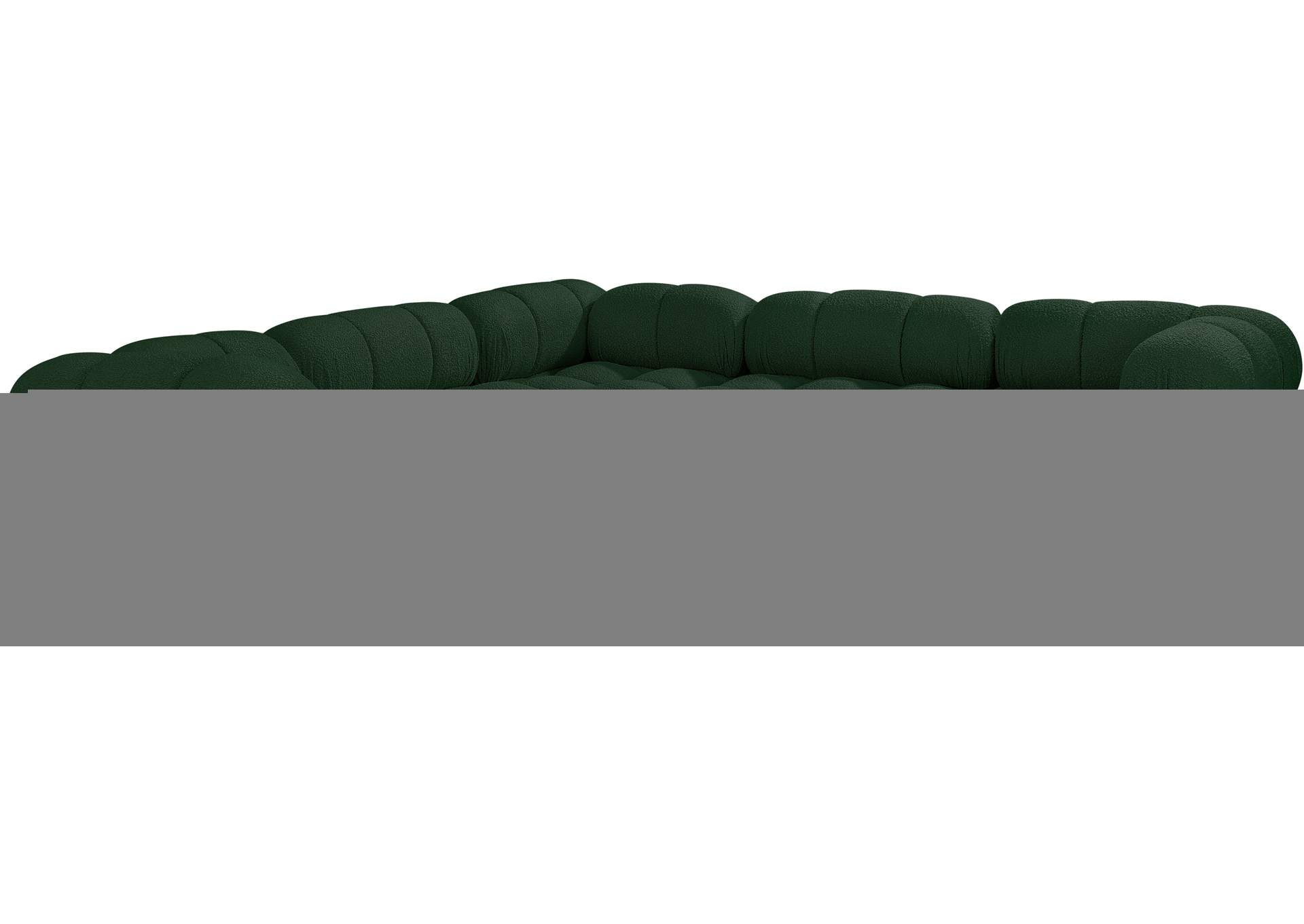 Ames Green Boucle Fabric Modular Sectional,Meridian Furniture