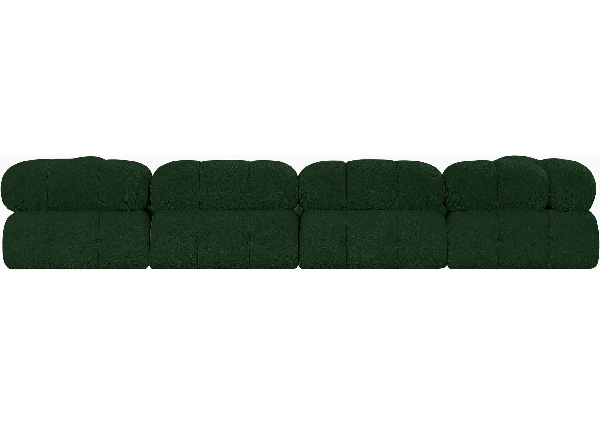 Ames Green Boucle Fabric Modular Sectional,Meridian Furniture