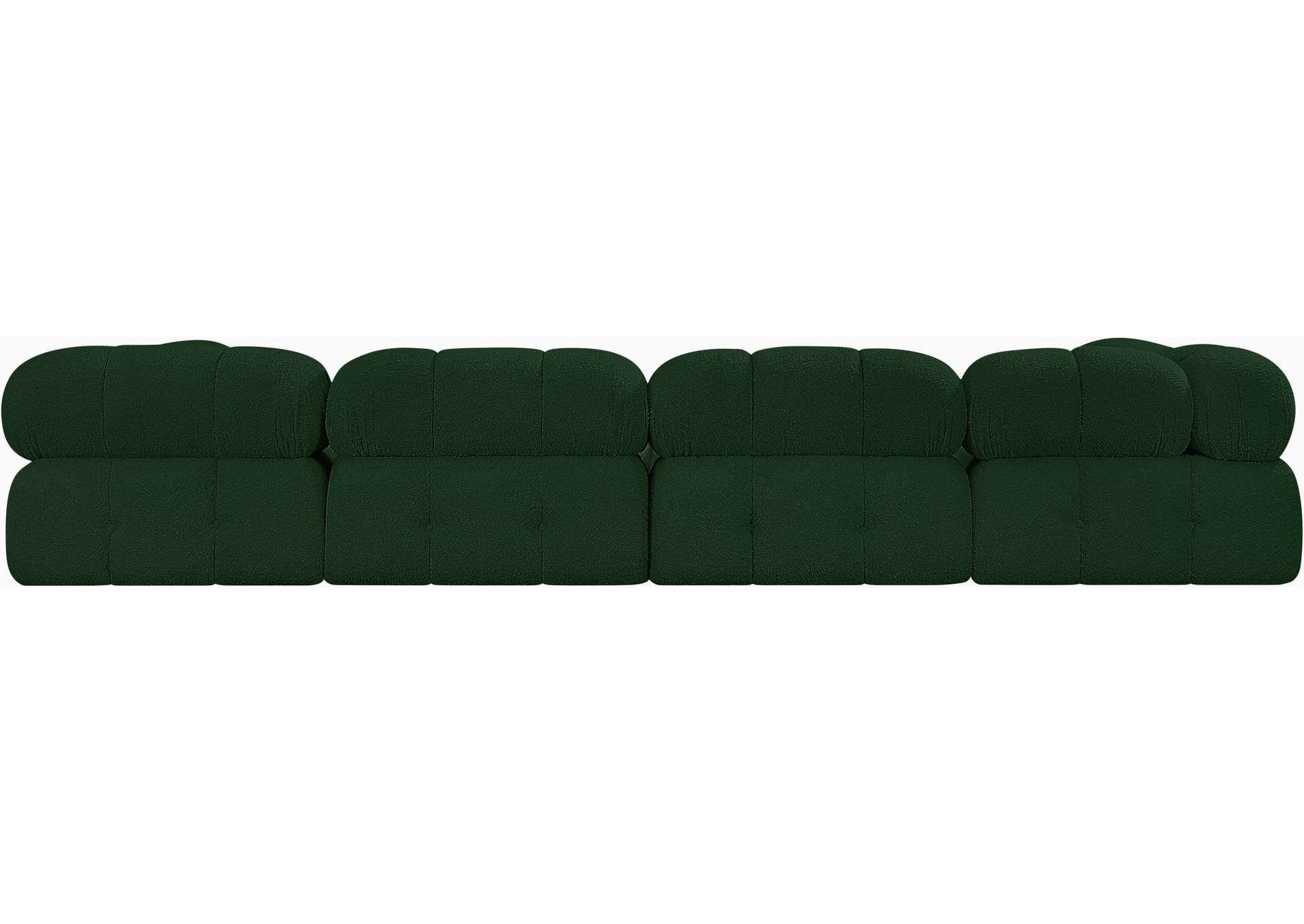 Ames Green Boucle Fabric Modular Sectional,Meridian Furniture
